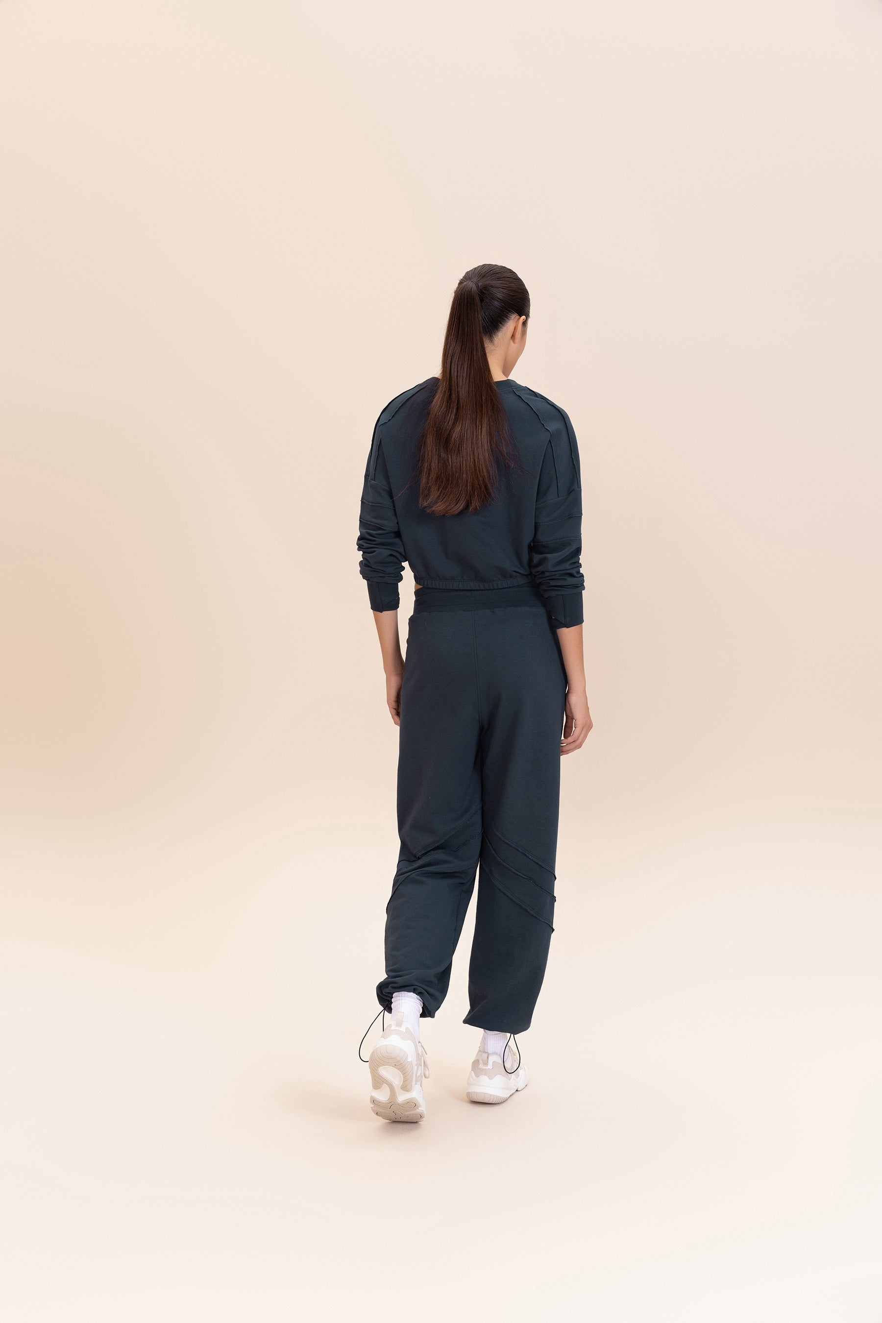 Cropped Cut Jog Sweatshirt for Women - Soft Comfortable Oversized Pullover Hoodie for Casual Wear, Gym, and Lounge