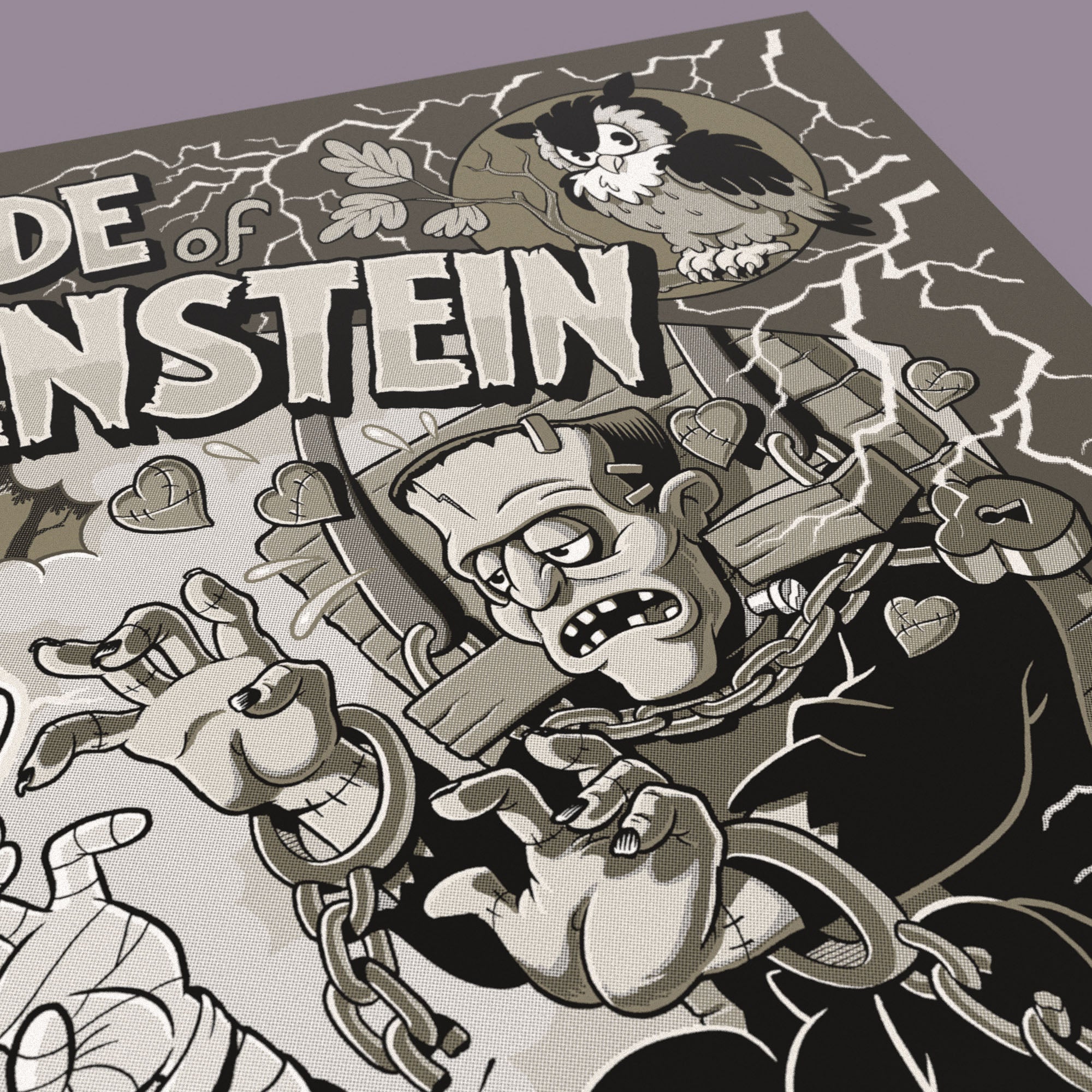Bride of Frankenstein Movie Poster - Classic Horror Film Art Print - Perfect for Halloween Decor, Movie Room & Gothic Home Decor