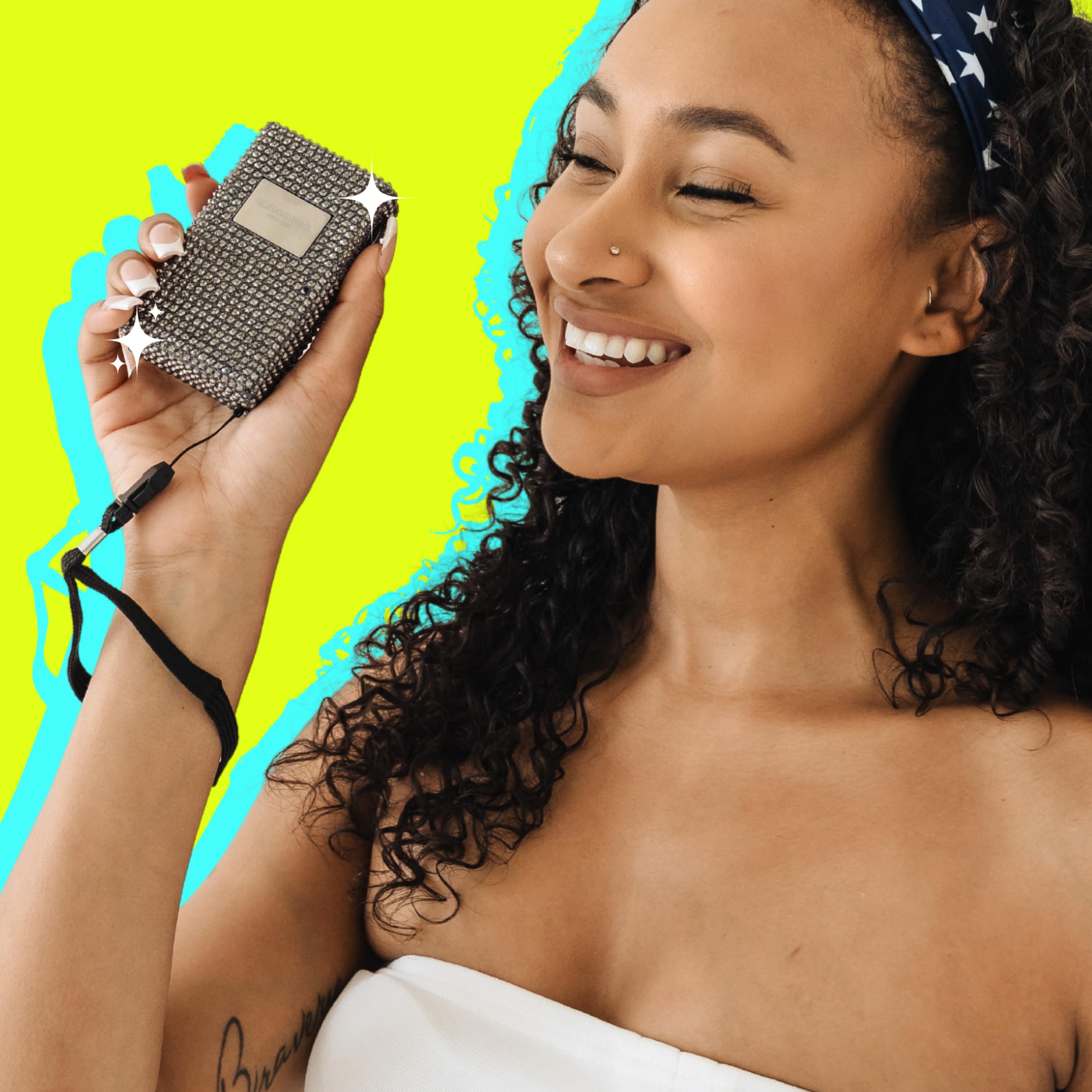 BLINGSTING High Voltage Stun Gun for Women - Professional Self Defense Tool with Safety Switch & Wrist Strap - Compact, Lightweight (Batteries Included) - Perfect for Night Safety, Jogging Protection & Emergency Situations