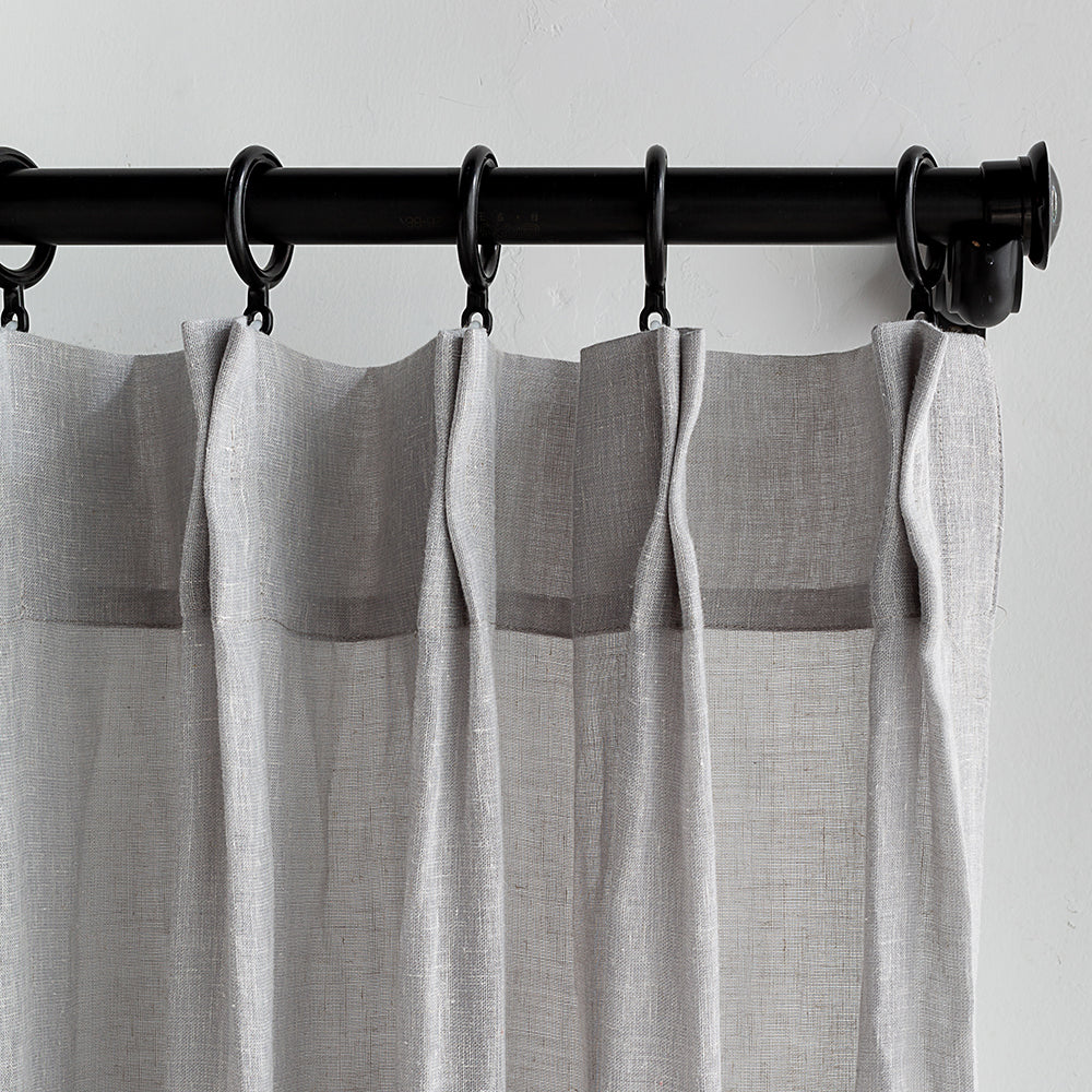 Cloud Linen Sheer Curtains - Natural Soft Breezy Custom Drapes with Top Back Tab | Light Filtering Window Treatments for Living Room & Bedroom