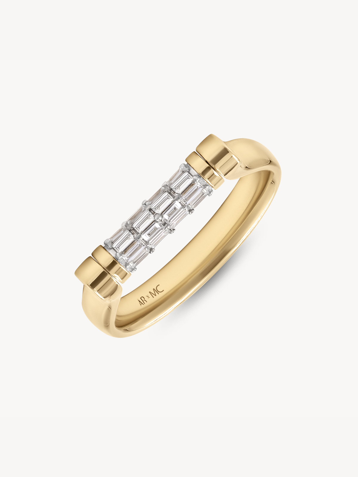Tusk Baguette Flip Ring - Elegant Stackable Gold Plated Ring for Women | Perfect for Everyday Wear, Parties & Gifts