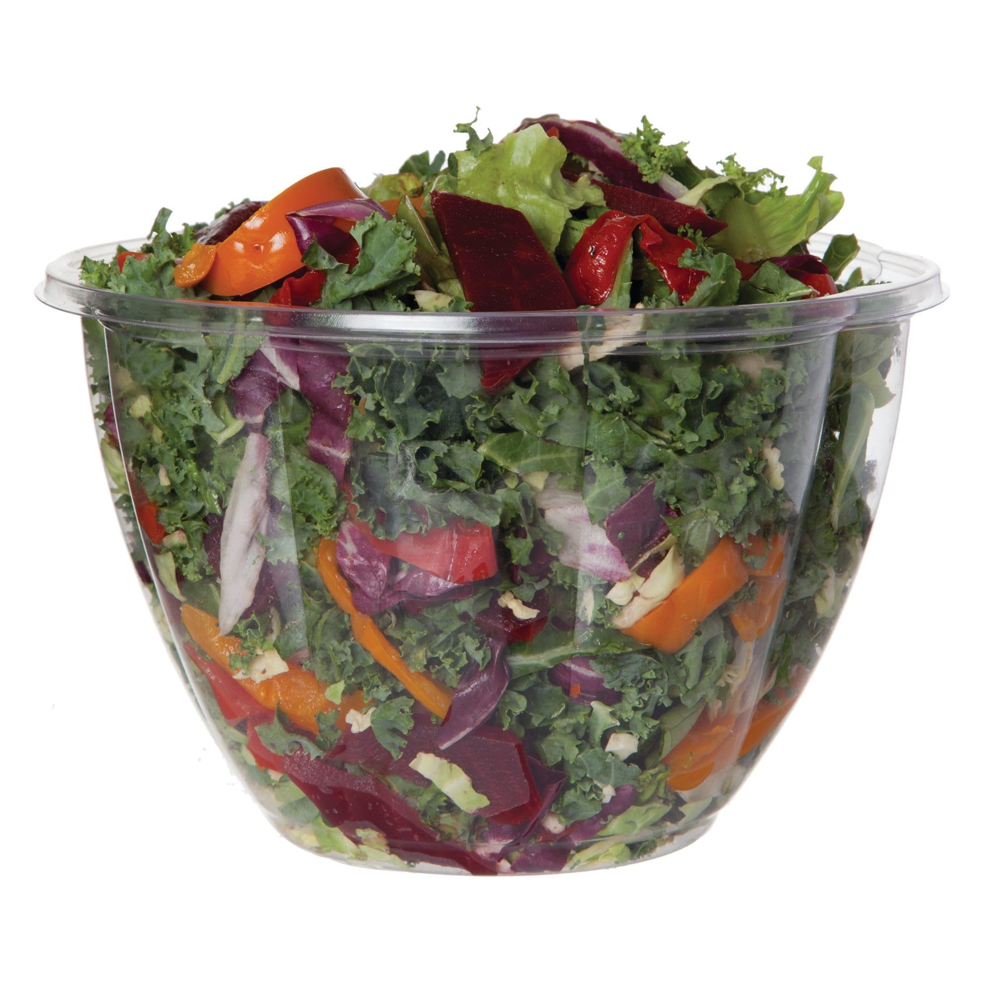 ECO PRODUCTS Compostable 48oz Salad Bowl - Clear PLA Plastic Disposable Food Containers (Case of 300) | BPI & ASTM Certified Plant-Based Material | Perfect for Takeout, Picnics, Catering & Party Serving | Lids Sold Separately