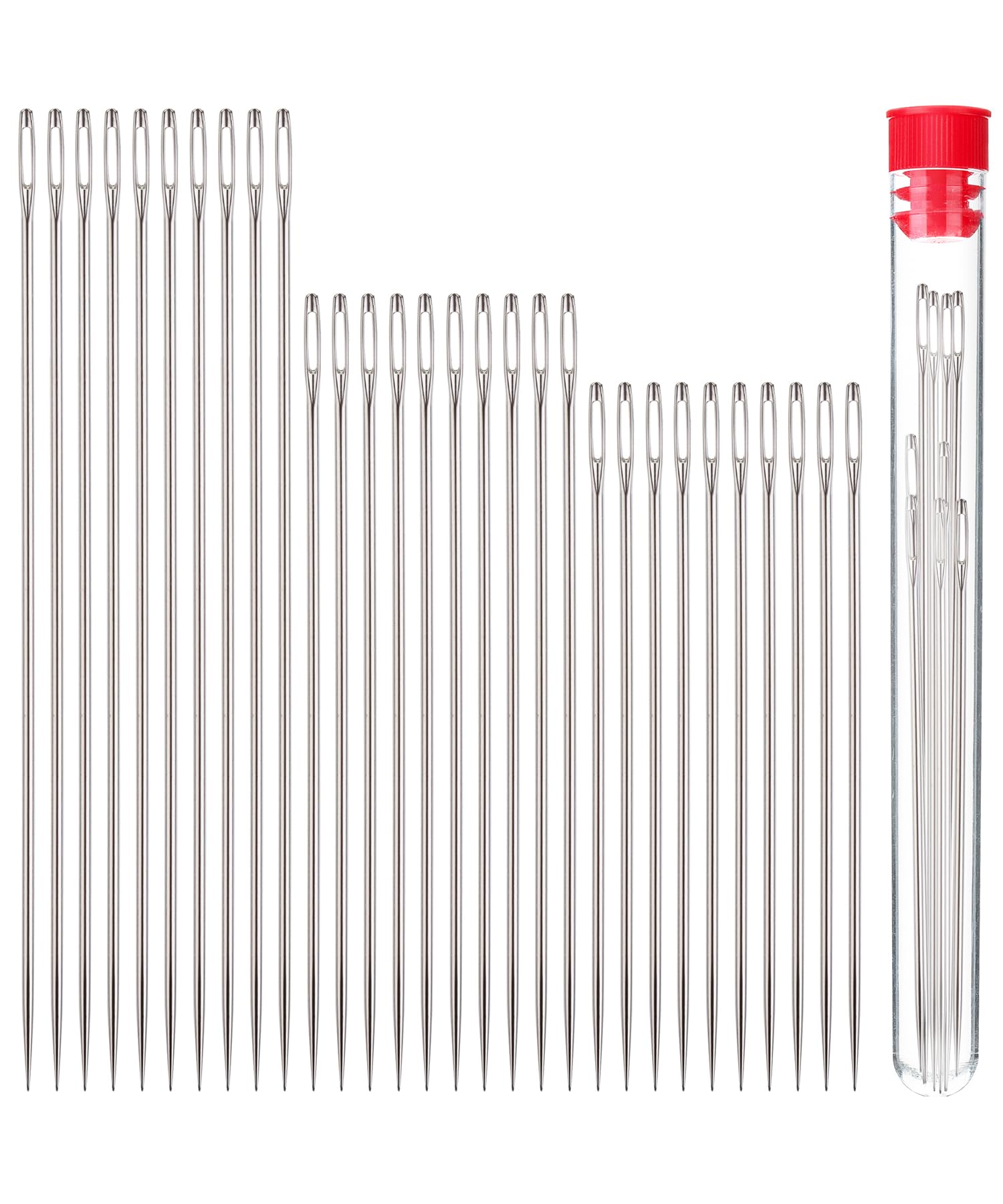 Mr. Pen Large Eye Hand Sewing Needles - 30 Pack (3 Sizes) Embroidery Needles for Quilting, Cross Stitch & Fabric Crafts | Perfect for Beginners & DIY Projects