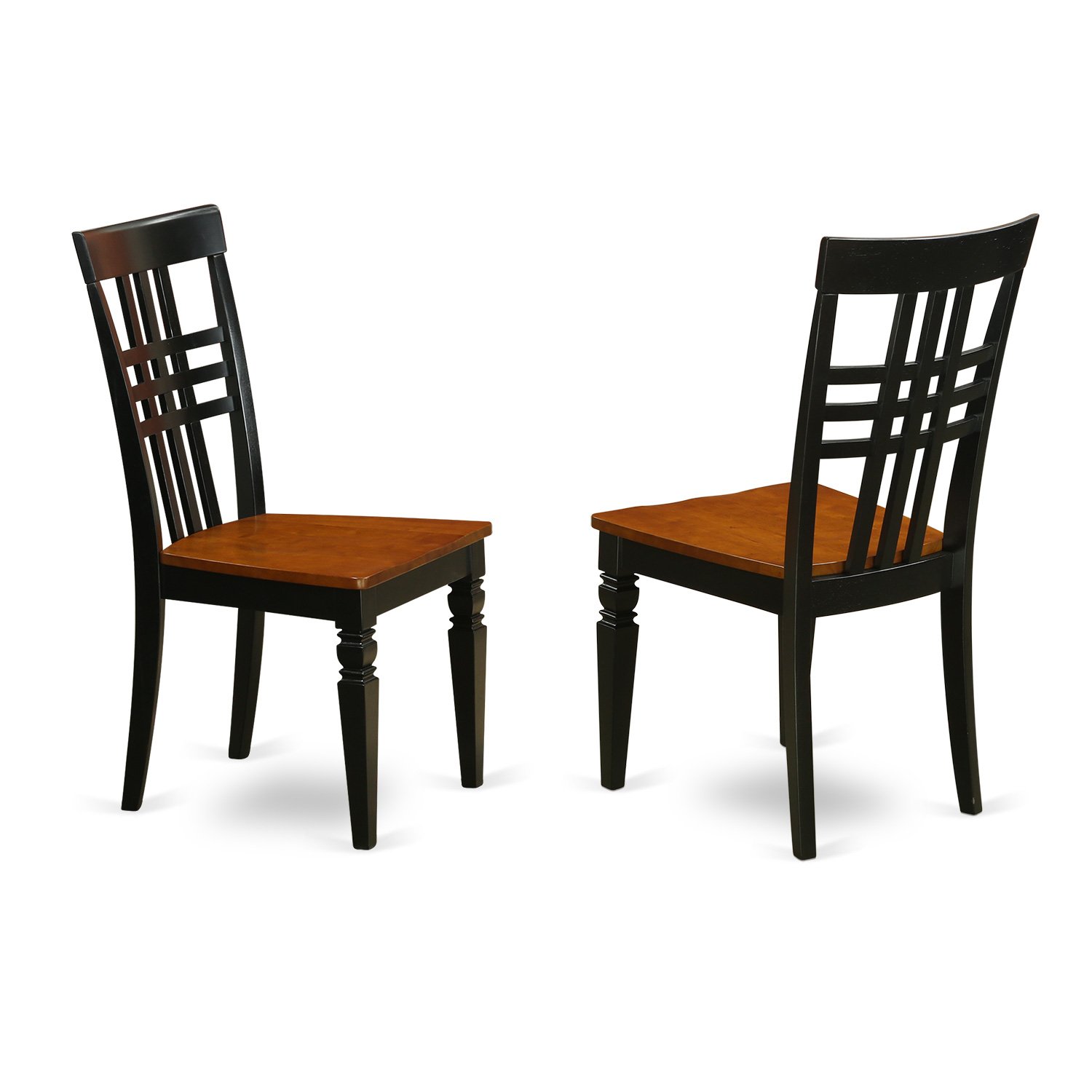 Modern 3-Piece Dining Table Set with Drop Leaf - 36x54 Inch Rectangle Wooden Table & 2 Chairs in Black & Cherry - Perfect for Small Spaces, Breakfast Nooks & Apartment Dining Rooms - East West Furniture MZLG3-BCH-W