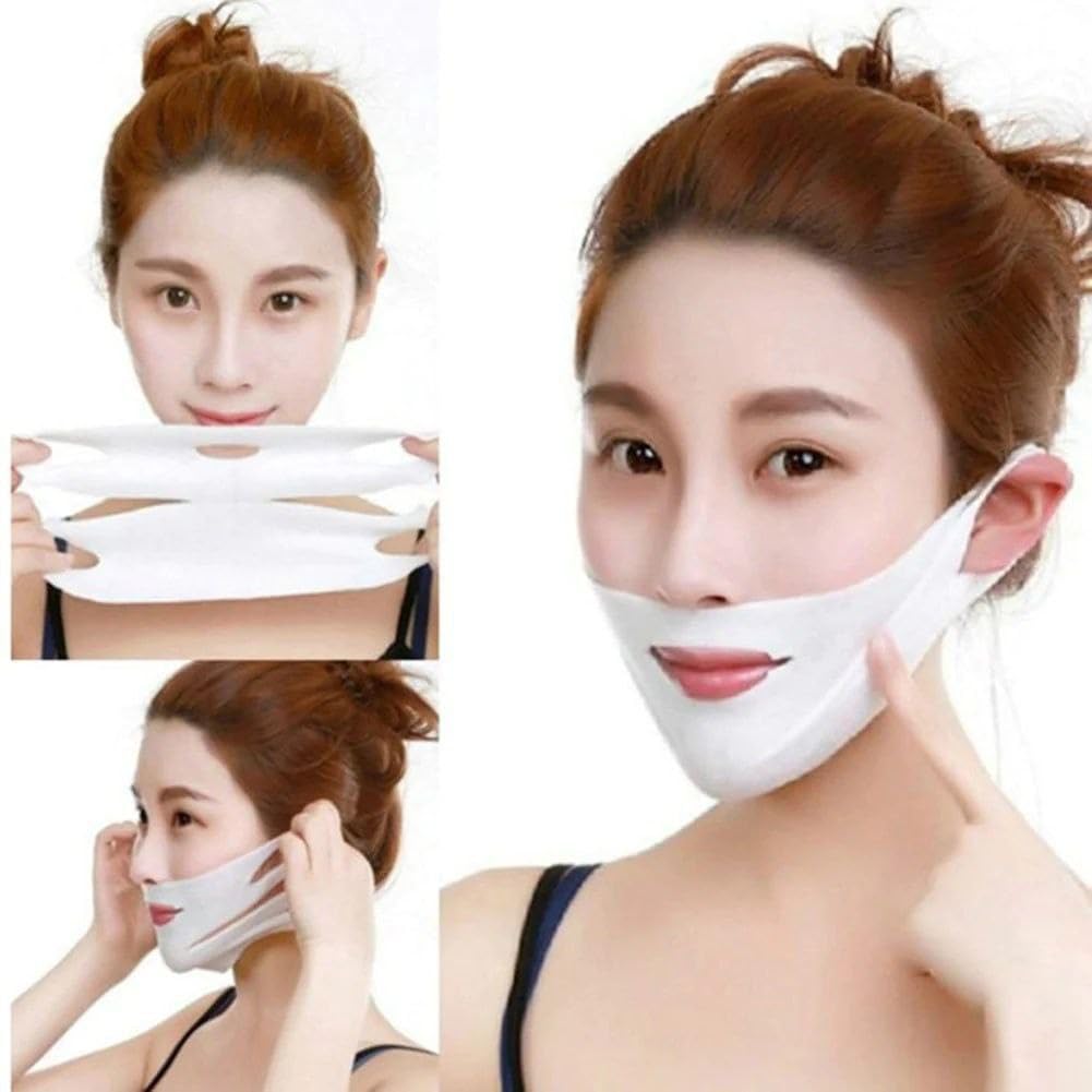 APURK V-Shape Facial Slimming Gel Mask - Double Chin Reducer & Contour Lifting Treatment for Women & Men | Firming, Moisturizing & Skin Tightening | Face Care for Shaping & Anti-Aging | Perfect for Daily Skincare Routine & Spa Night (1 Pack)