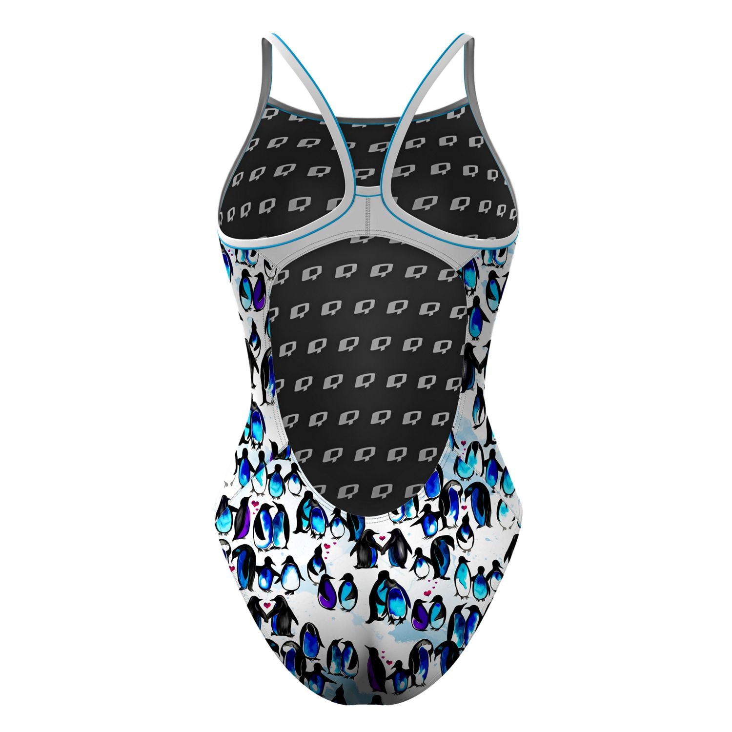 You Are My Penguin Skinny Strap Swimsuit - Cute One-Piece Bathing Suit for Women - Perfect for Beach, Pool, and Summer Vacations