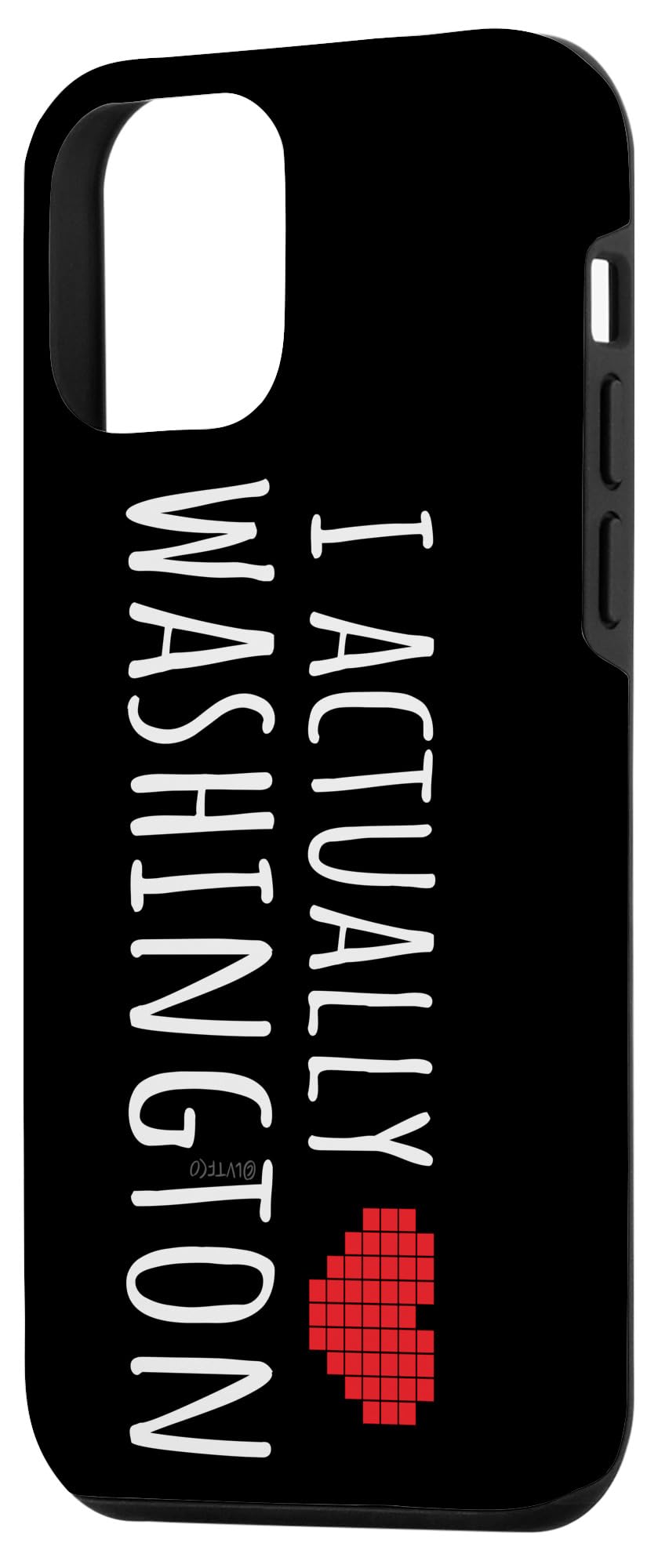iPhone 12 Mini Funny Washington State Case - I ❤ WA Premium Protective Cover for Apple iPhone 12 Mini - Perfect for Travelers & Washington Lovers