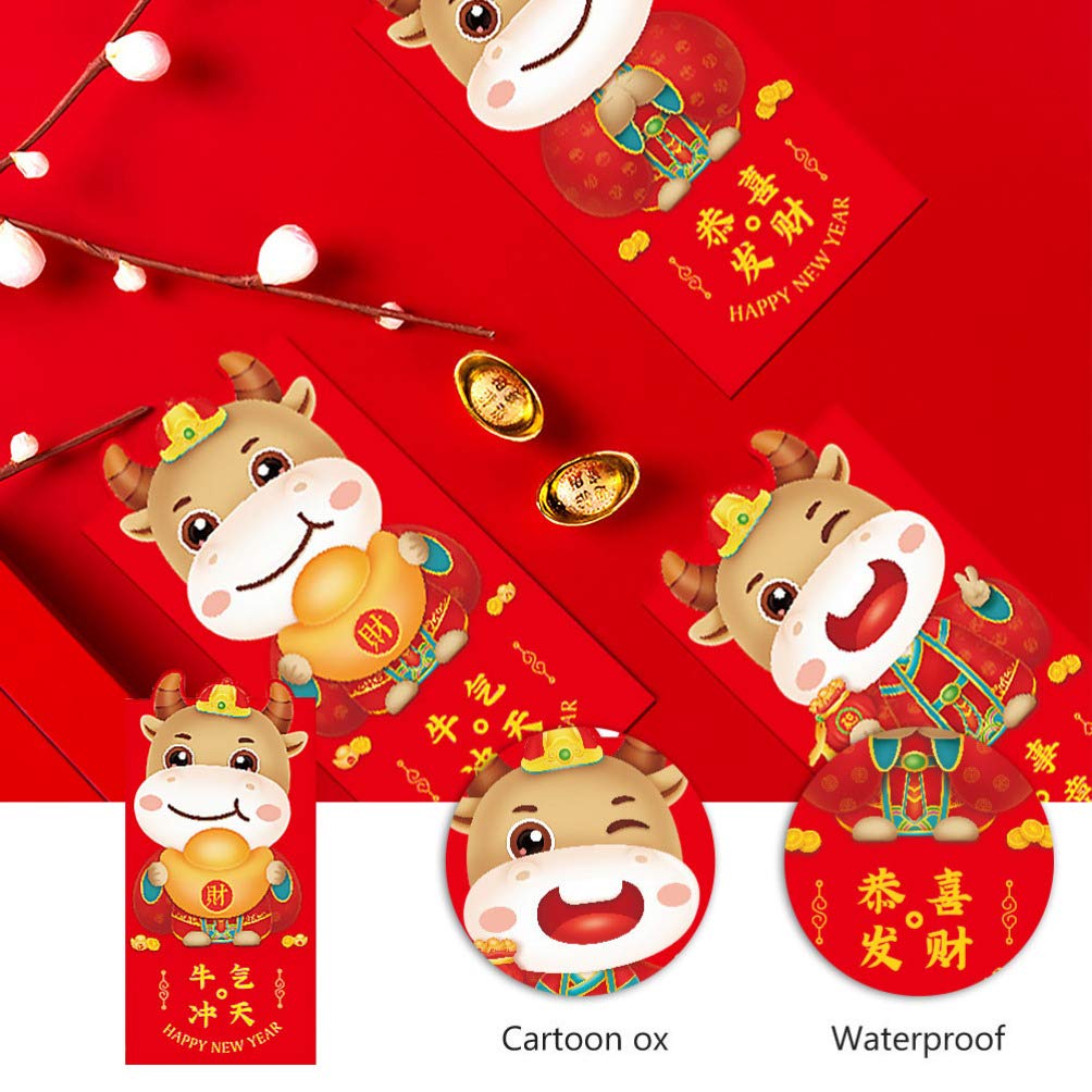 ABOOFAN Chinese New Year Red Envelopes - 12pcs Lucky Money Pockets for Lunar New Year, Spring Festival & Celebrations | Perfect for Gifting, Weddings, Birthdays & Good Fortune Wishes