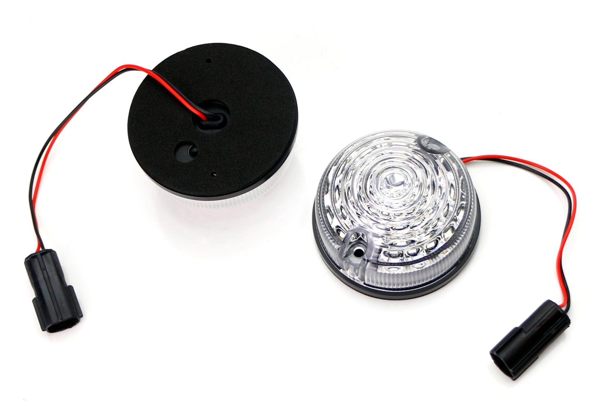 4-Piece Clear Amber & White LED Turn Signal and Clearance Light Kit for Land Rover Defender - Upgrade Off-Road Visibility & Style