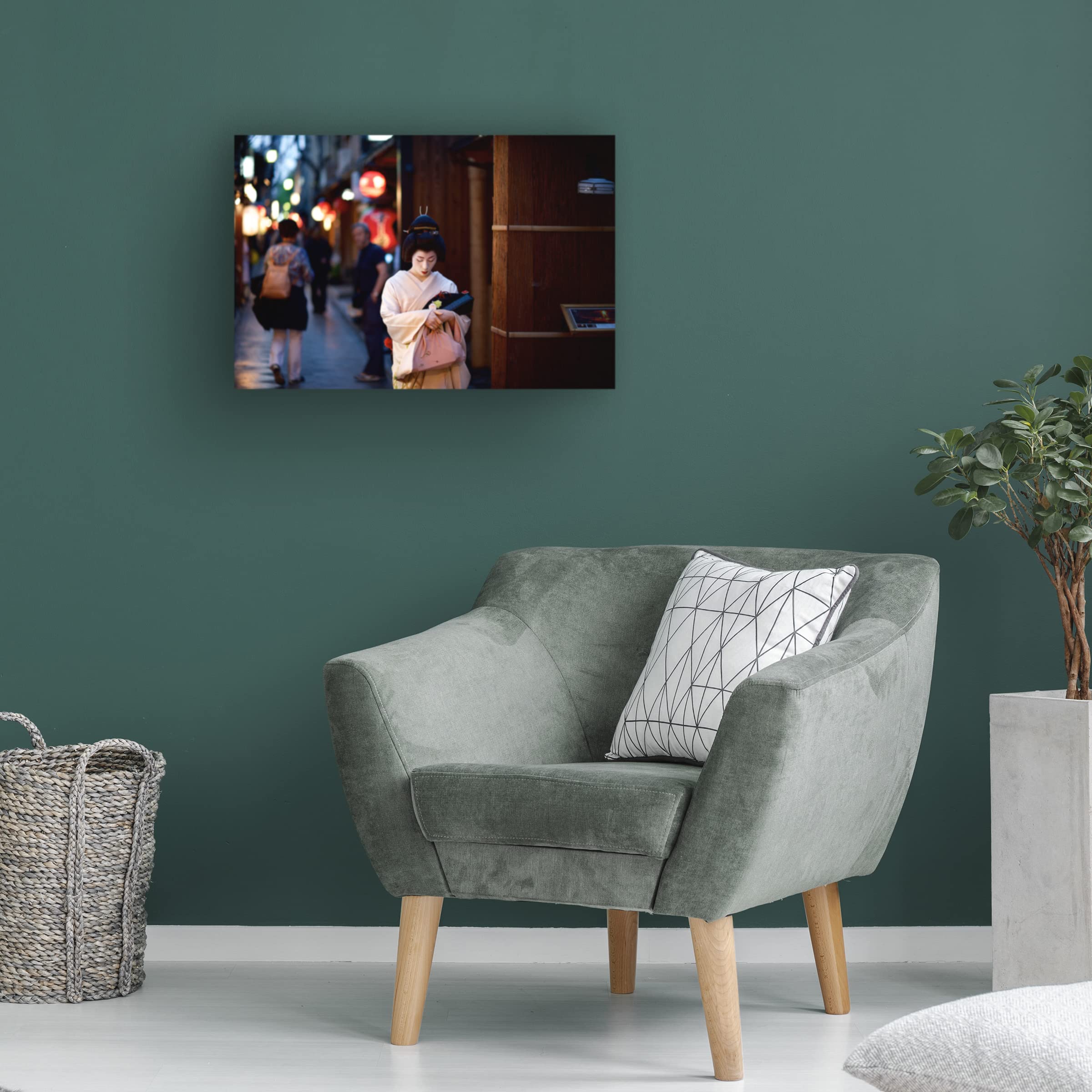 Trademark Fine Art 'Geiko' Canvas Wall Art Print by Rui Caria - Japanese Inspired Home Decor for Living Room, Bedroom & Office