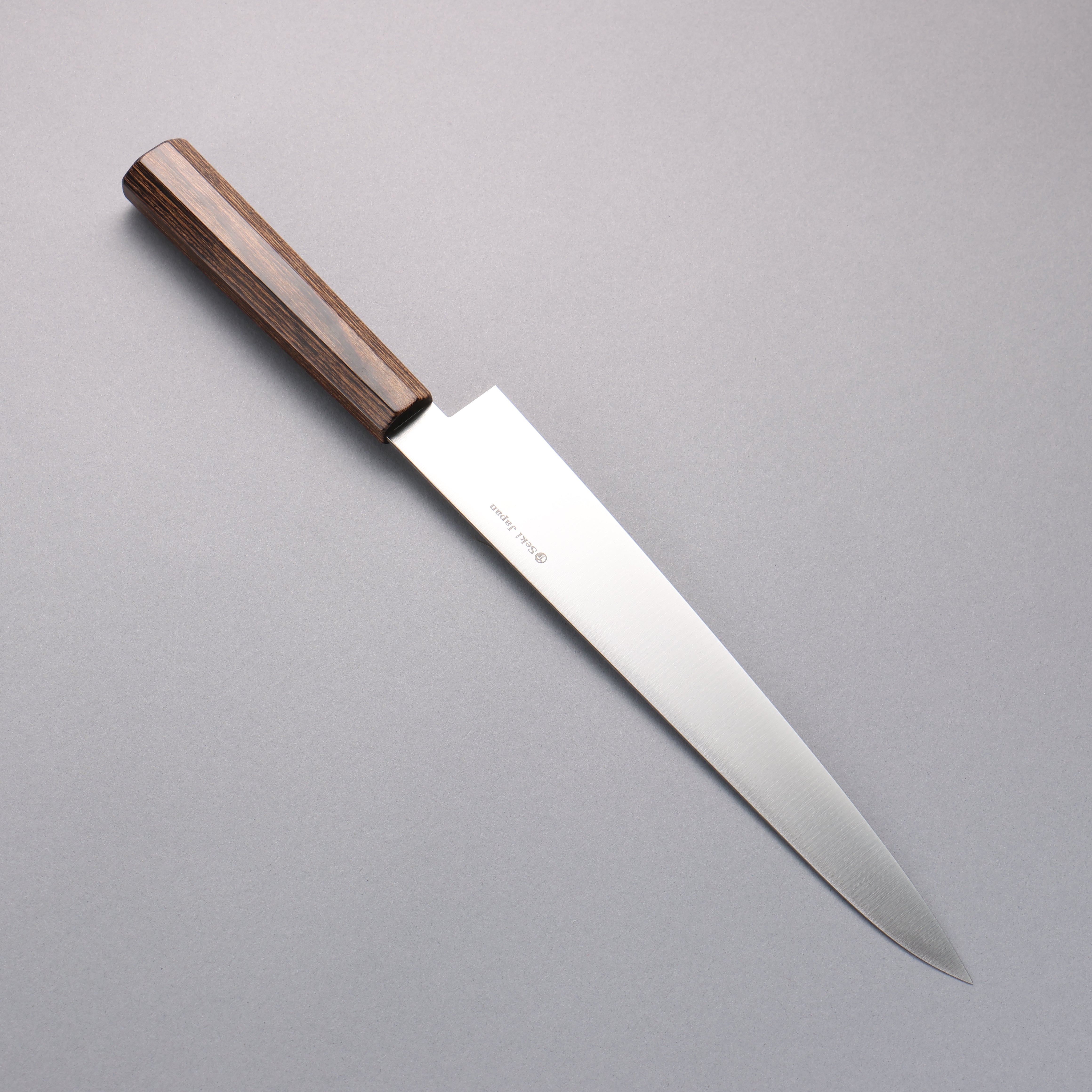 Premium Kanetsune Ichizu VG10 Steel Sujihiki Sushi Knife 240mm - Japanese Chef Knife with Brown Pakkawood Handle for Slicing Raw Fish, Sashimi & Meat - Perfect for Professional Chefs & Home Cooking