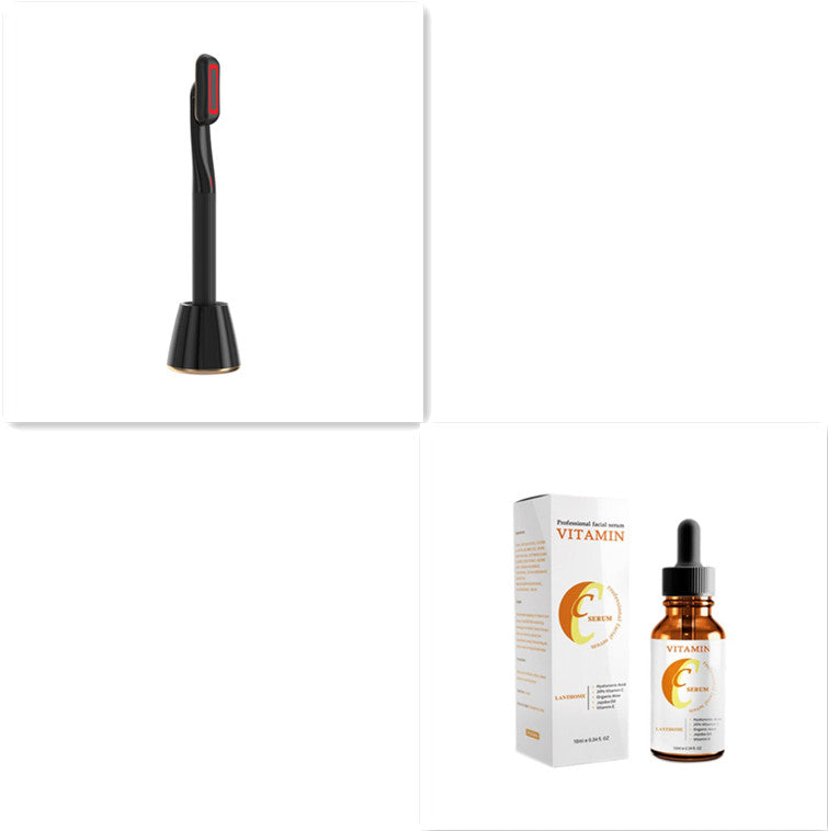 Upgraded 360° Rotating Eye Massager with Heat Therapy & Red LED Light - Facial Skincare Wand for Relaxation, Dark Circle Reduction & Anti-Aging - Perfect for Home Spa, Travel & Office Use