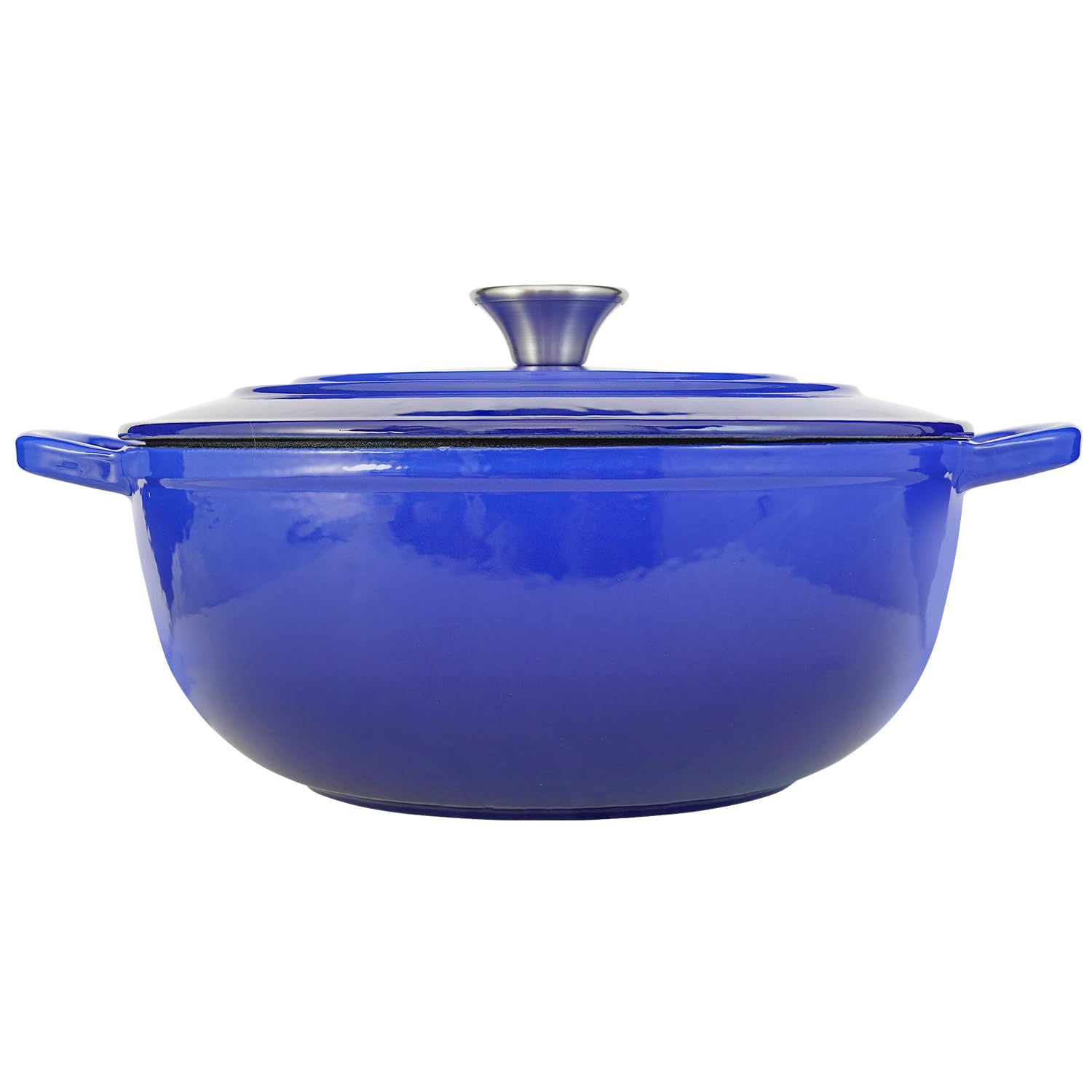 5 Qt Blue Enameled Cast Iron Dutch Oven with Lid & Handles – Perfect for Bread Baking, Stews, Soups & Outdoor Cooking – Heavy Duty Oven Safe Pot for Camping, Roasting & Slow Cooking
