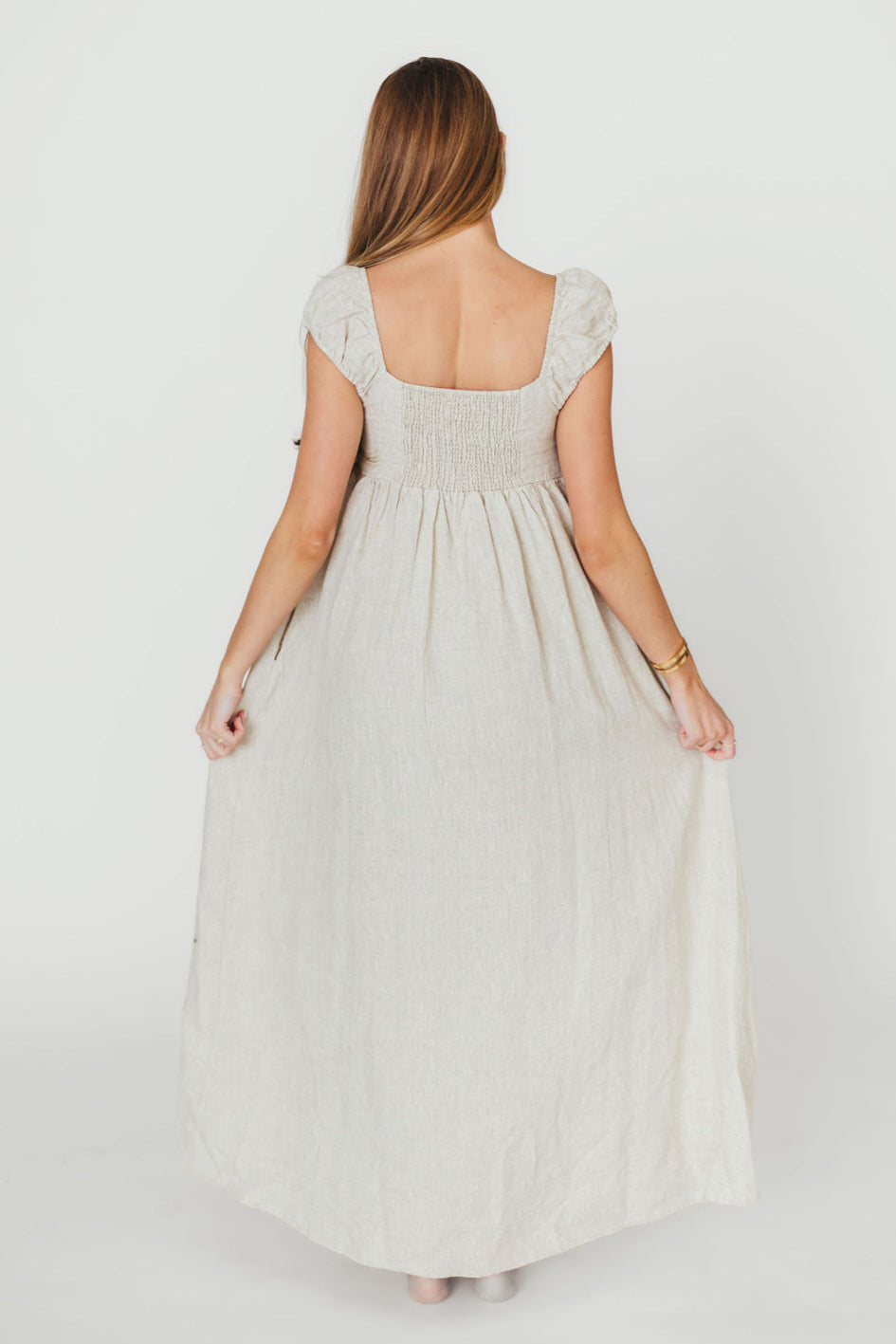 Novella 100% Linen Maxi Dress - Bump Friendly Maternity Dress for Women | Perfect for Summer, Beach Vacations & Casual Outings
