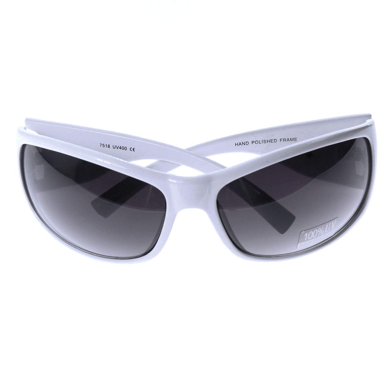 Mi Amore UV Protection Sport Sunglasses for Men & Women - White/Purple Gradient Lens - Running, Cycling, Hiking Outdoor Activities