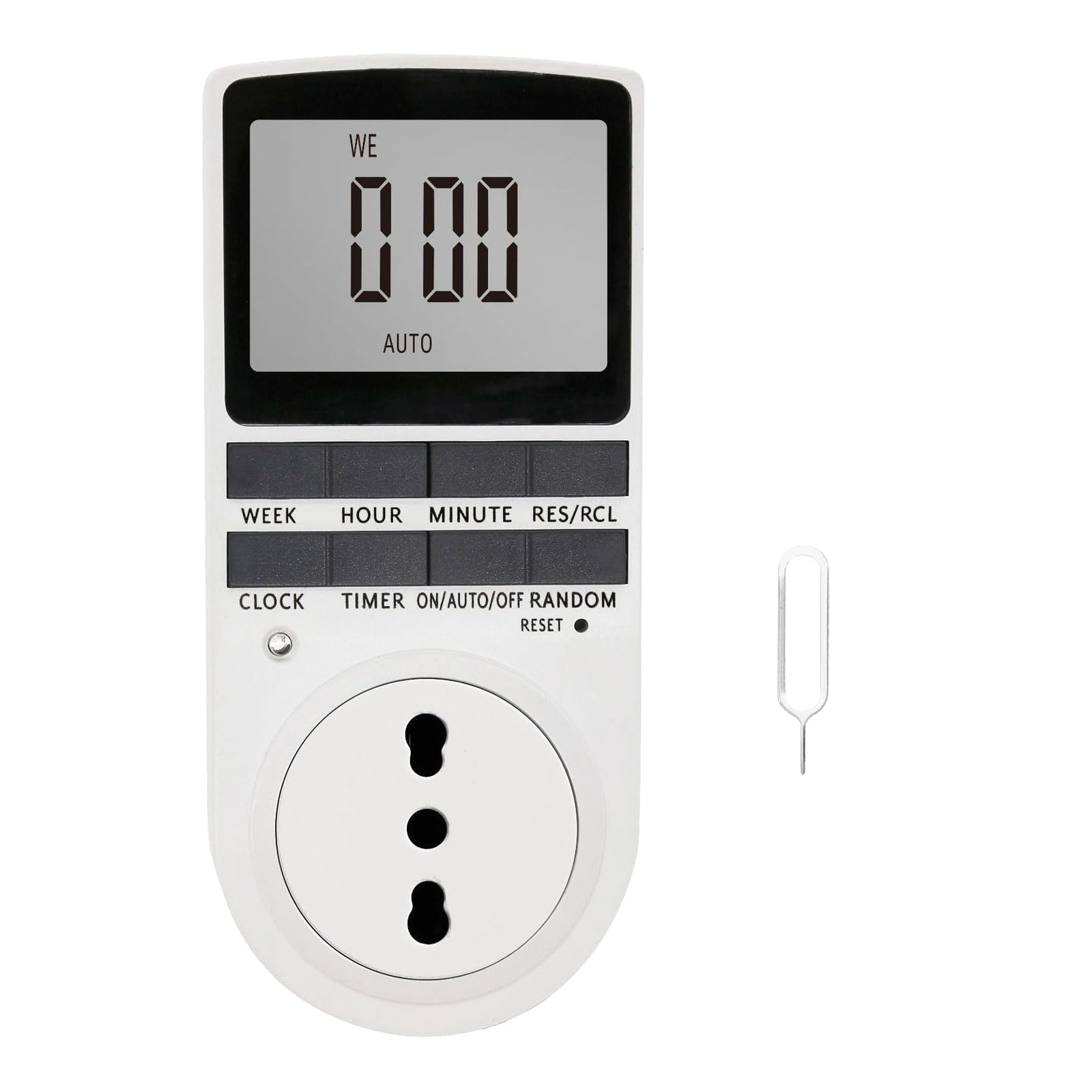 JOYELEC Digital Plug-in Timer - 10 Programmable Settings, 16A 3680W 230VAC, Smart Countdown Switch for Home Appliances & Street Lighting - Perfect for Energy Saving, Christmas Lights & Outdoor Lighting Control