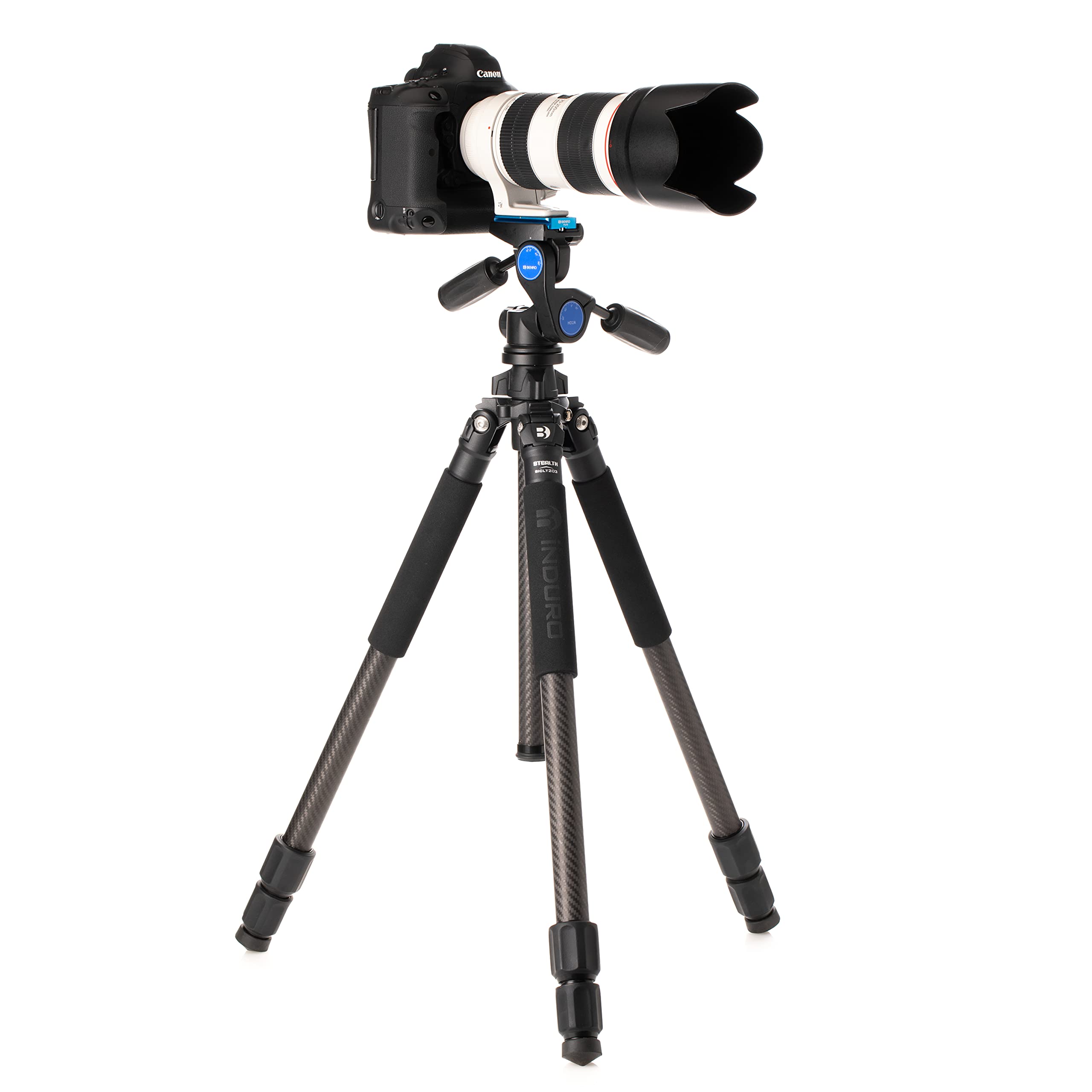 Benro Induro Classic Carbon Fiber Tripod - 2 Series Legs, 3 Sections with Twist Locks | Lightweight Travel Tripod for DSLR Cameras | Perfect for Outdoor Photography, Hiking & Travel Adventures (BICLT203)