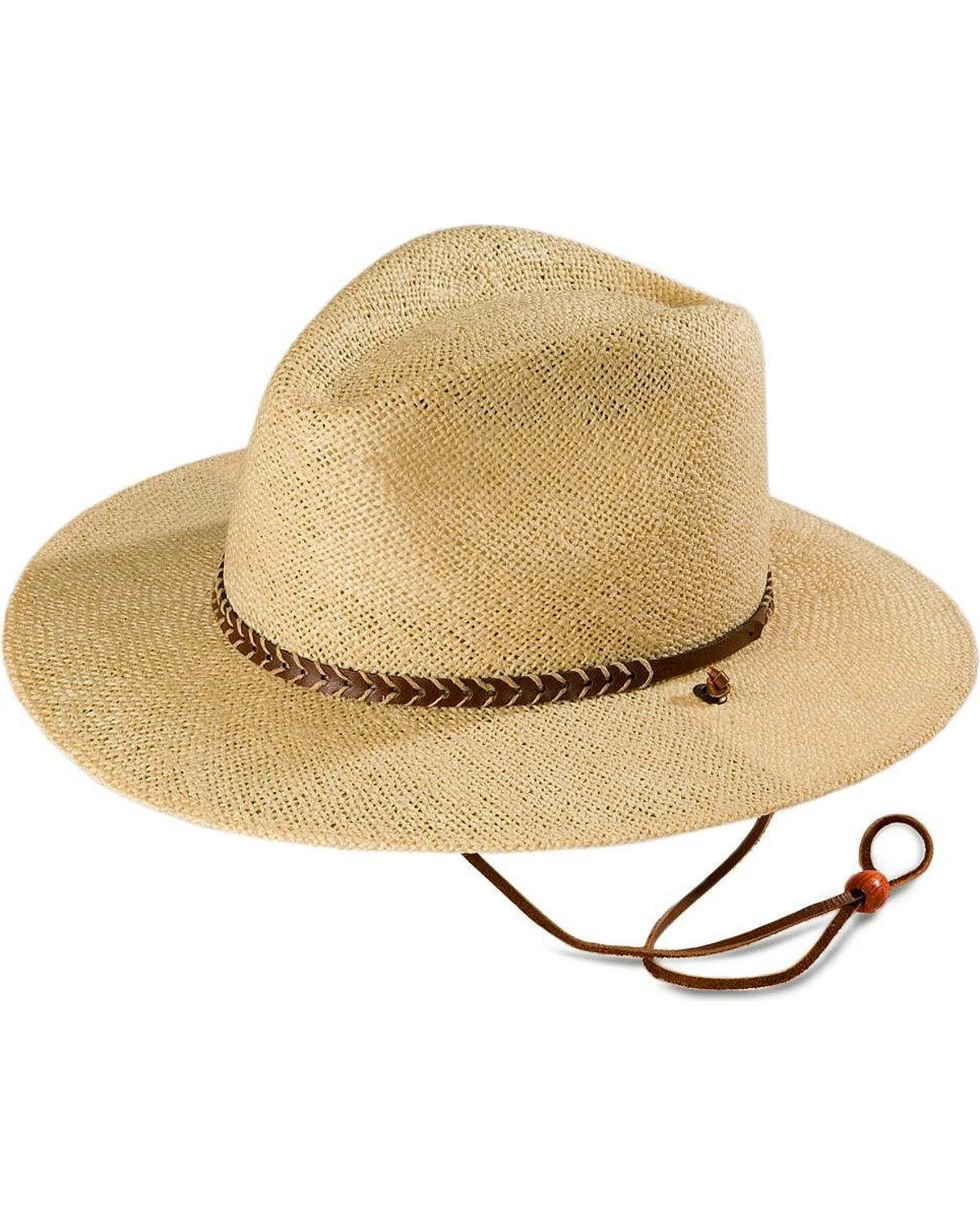 Stetson Men's Lakeland UV Protection Straw Hat - Natural Color Sun Hat for Outdoor Activities, Beach, Fishing & Gardening