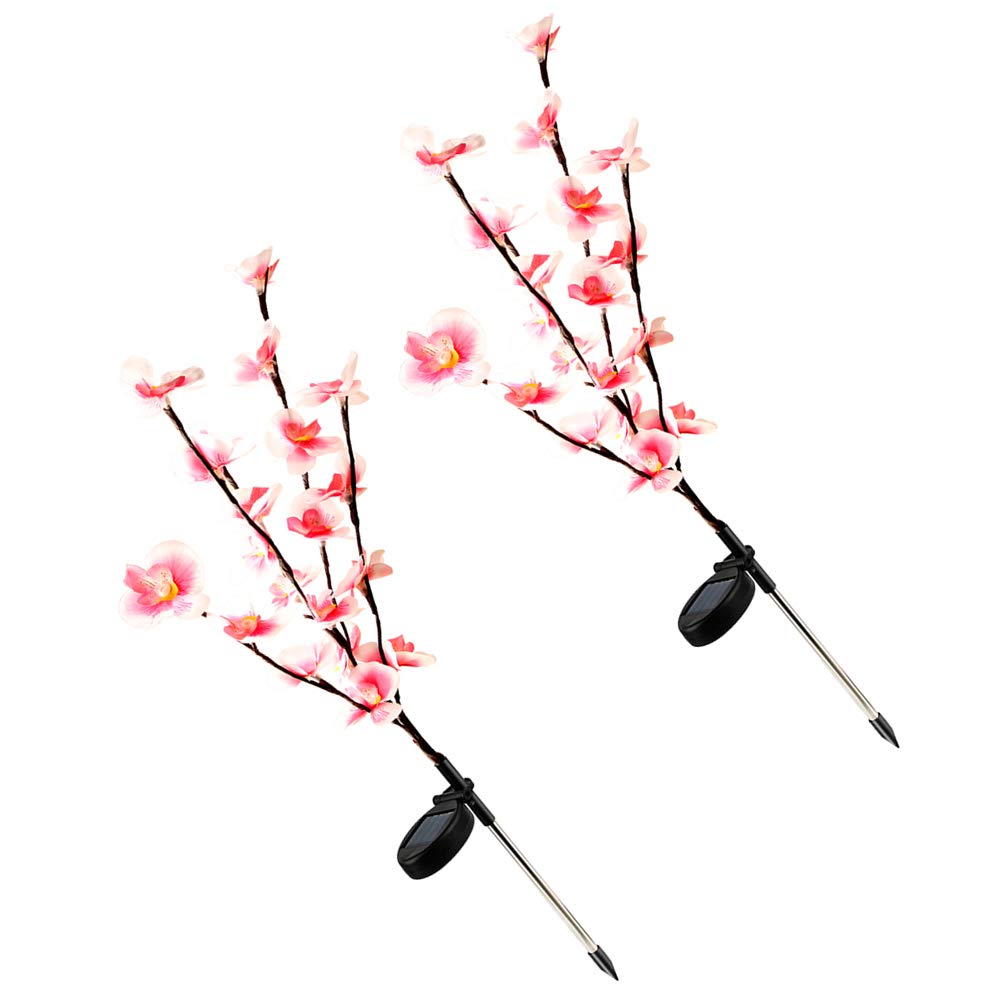 Solar Flower Lights Outdoor - 2 Pack Garden Decor for Mother's Day & Landscaping