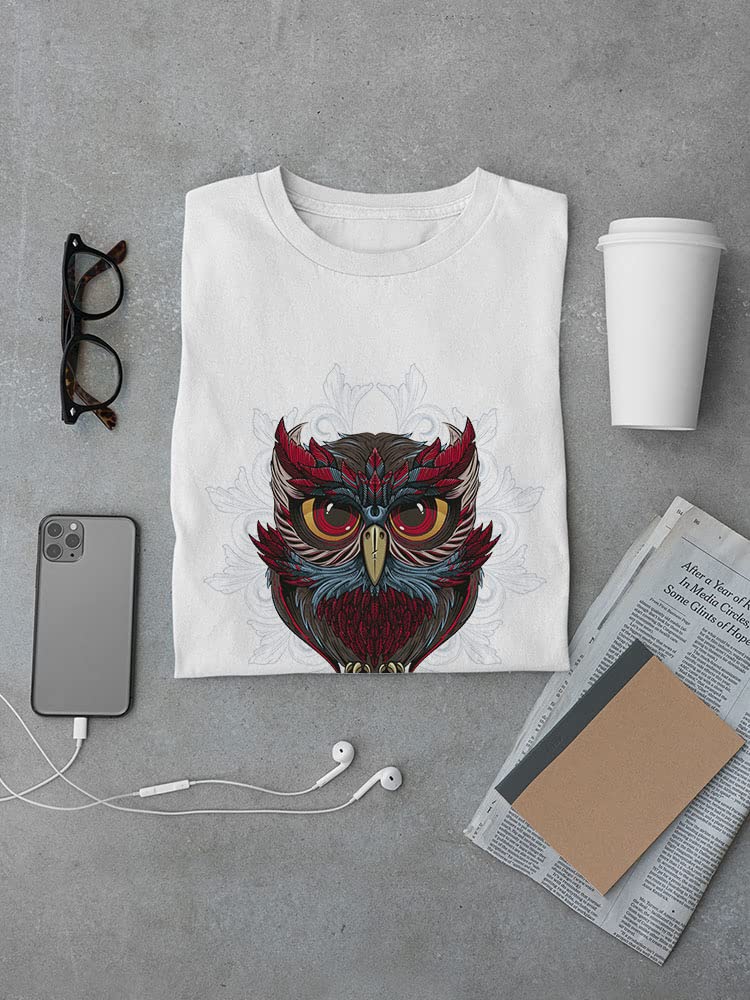 Stylish Ethnic Red Owl Graphic T-Shirt for Men - Trendy Casual Wear for Everyday Outfits & Street Fashion