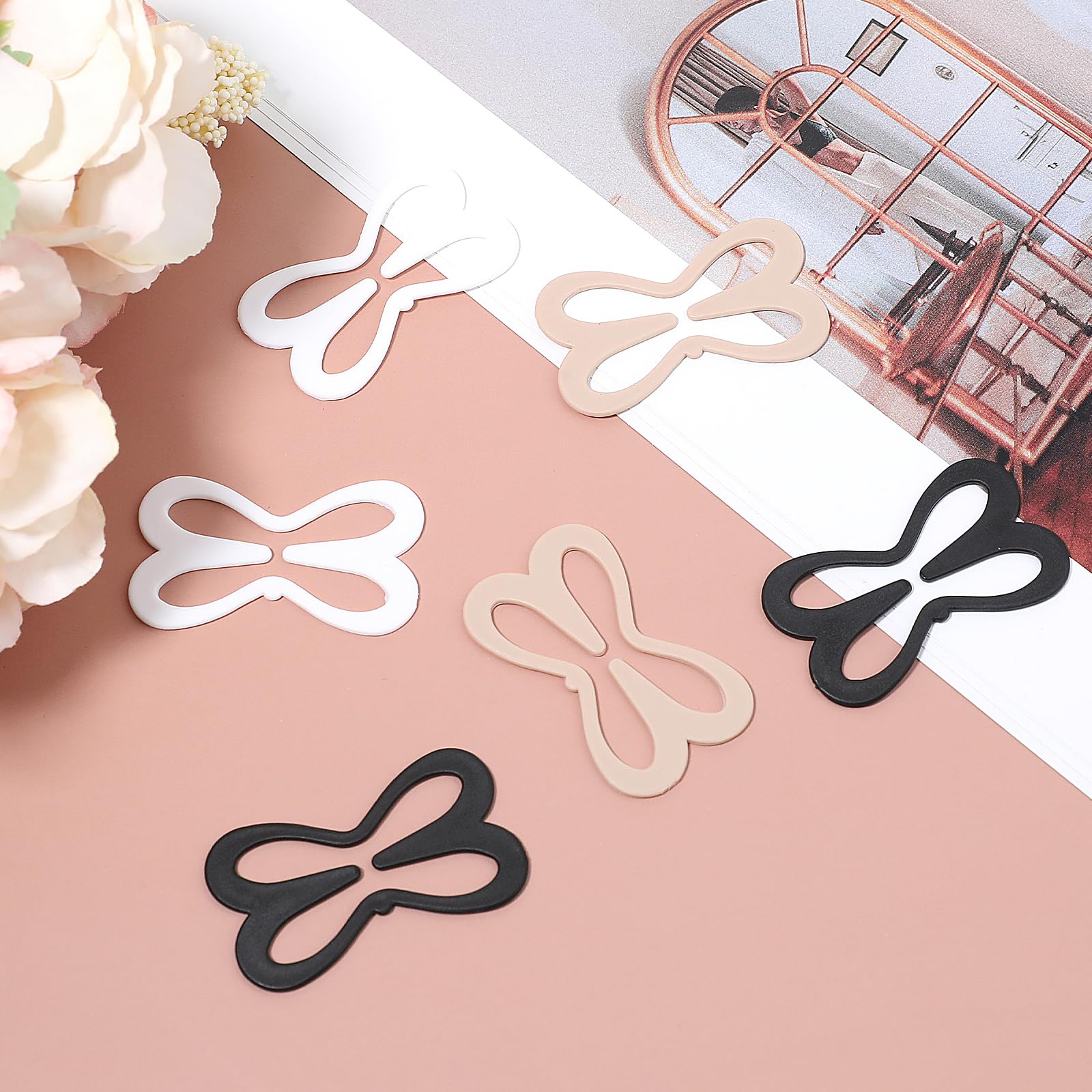 9-Piece Anti-Slip Bra Strap Holder Clips for Racerback & Cross Back - Invisible Straps & Cleavage Control - Perfect for Workouts, Dresses & Everyday Comfort