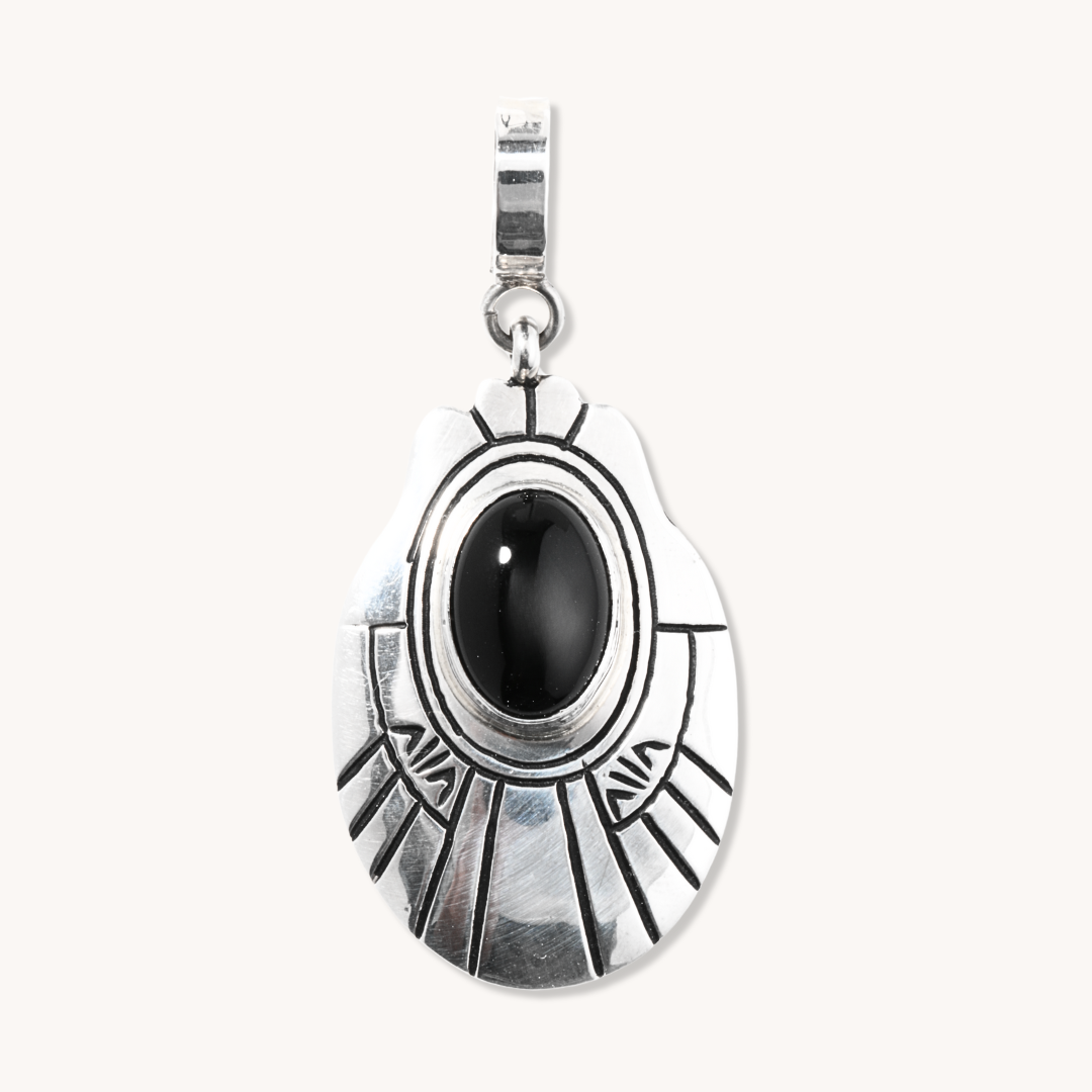 Black Onyx Pendant Necklace for Women - Natural Stone Jewelry for Protection & Healing - Perfect for Meditation, Gifts & Spiritual Healing