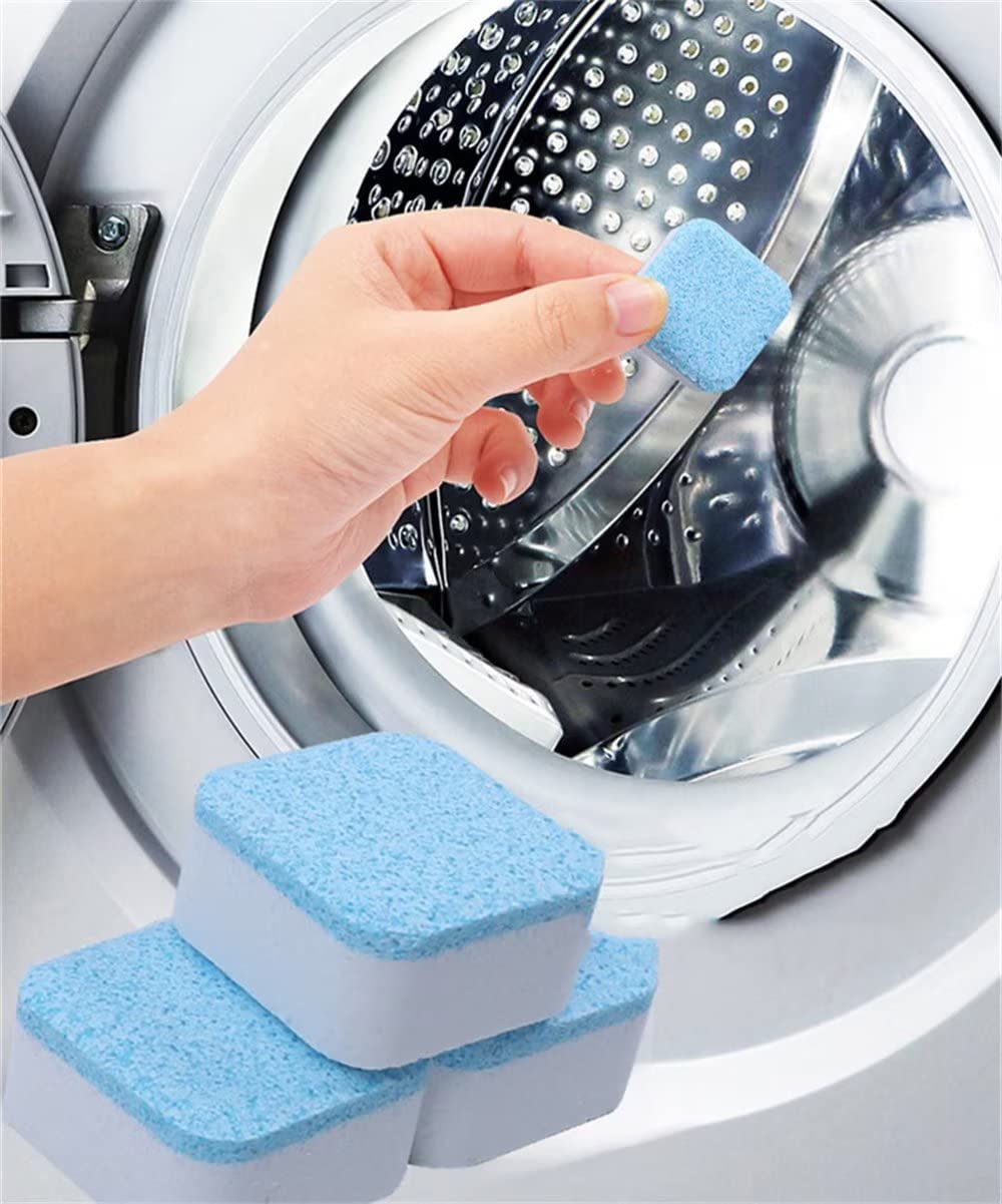 YOOUS Washing Machine Cleaner Tablets - Effervescent Deep Clean & Deodorizing Descaler for Front Load & Top Load Washers - Removes Stains, Limescale & Odors - Perfect for Laundry Maintenance & Appliance Care