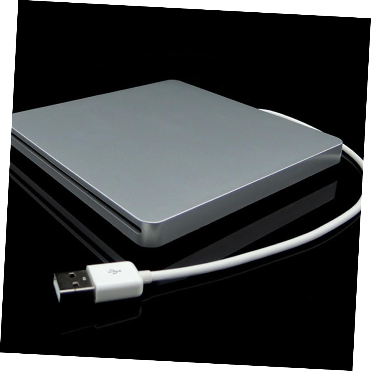 Mikikit USB 3.0 External DVD Burner CD ROM Drive for Laptop & Desktop - Portable Optical Drive with Fast Burning Speed (Silver Grey) - Perfect for Watching Movies, Burning CDs/DVDs, Data Backup & Software Installation
