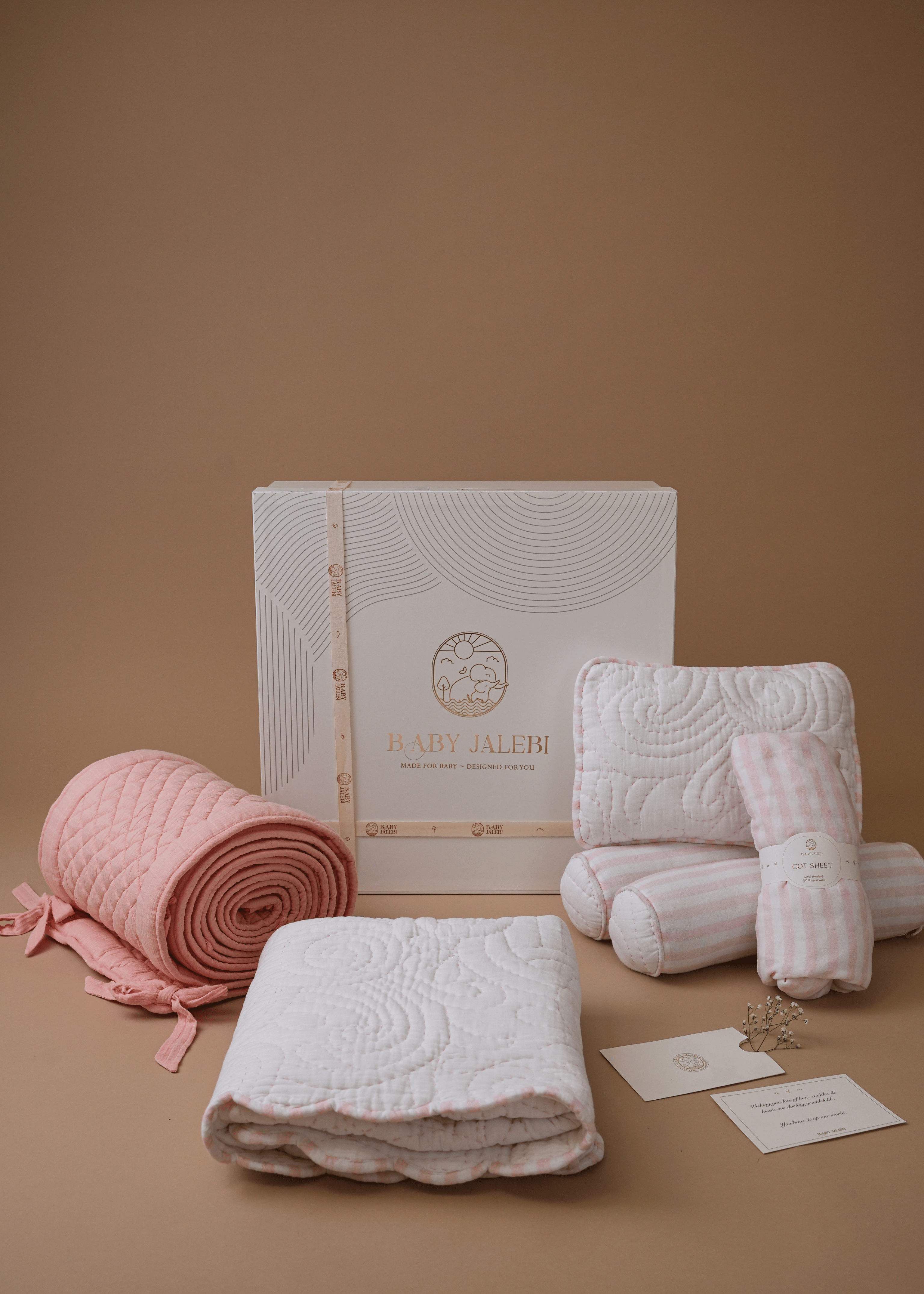 Samsara Complete Baby Cot Bedding Set with Soft Bumper - Premium Nursery Crib Set for Newborns & Toddlers - Perfect for Safe & Comfortable Sleep, Nursery Decor, and Baby Shower Gifts
