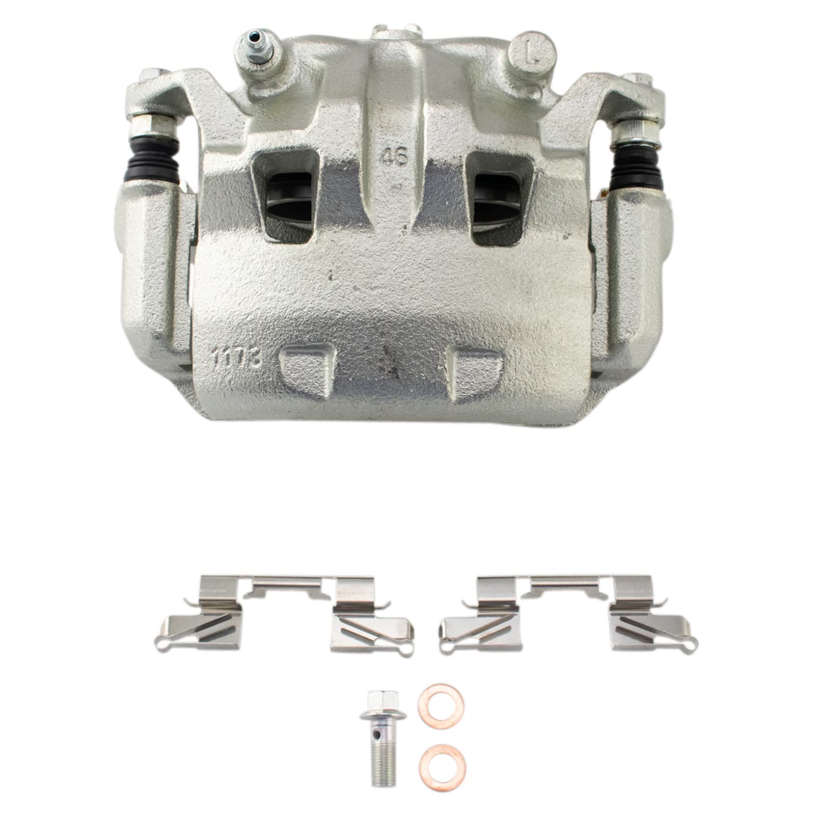 TRQ Front Left Brake Caliper with Bracket - Compatible with 2005-2021 Nissan Frontier, 2005-2012 Nissan Pathfinder, 2005-2015 Nissan Xterra - Perfect for DIY Brake Repair & Vehicle Maintenance
