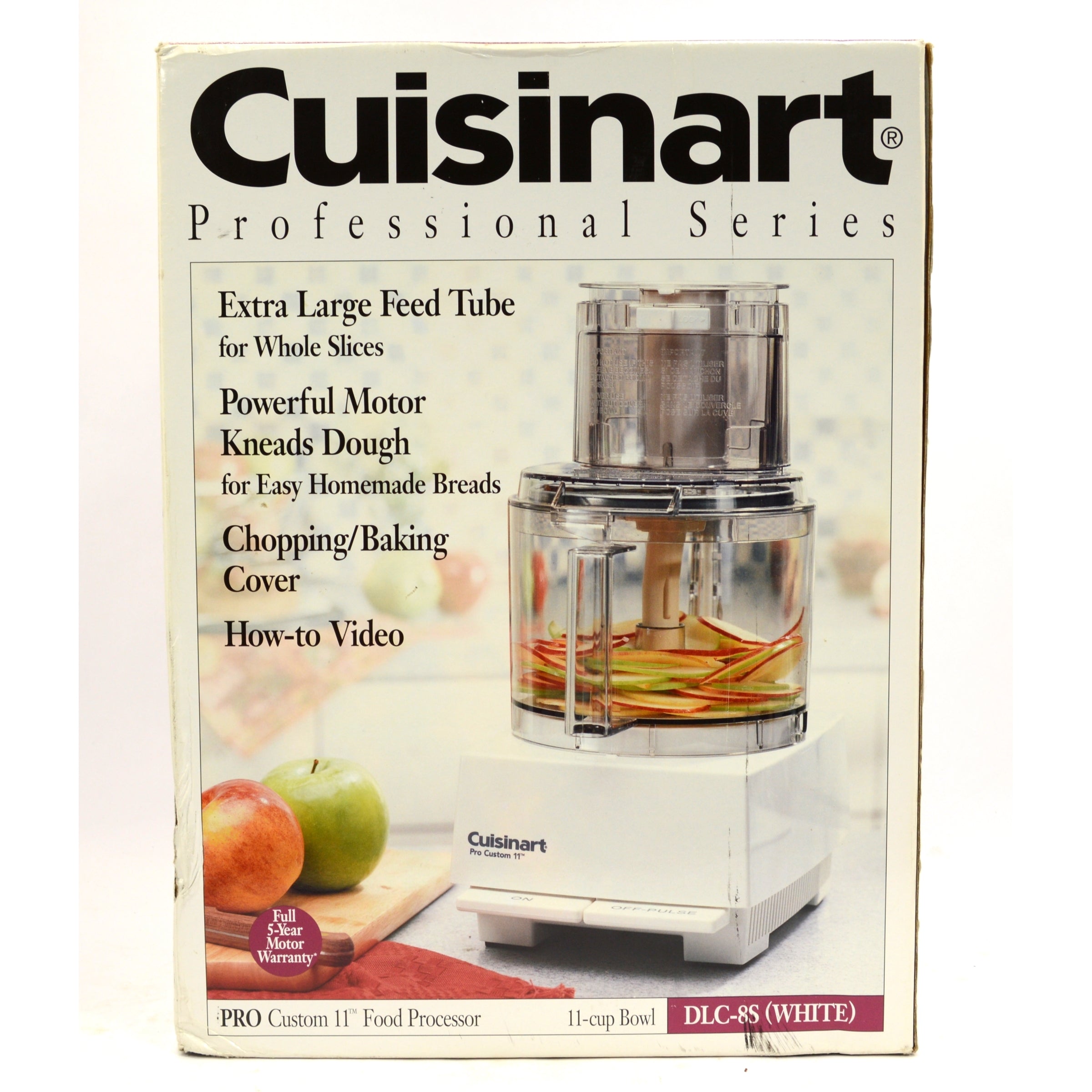 Cuisinart Pro Custom 11 Food Processor - 11 Cup Bowl, DLC-8S, White | Brand New in Box | Perfect for Meal Prep, Baking & Large Batch Cooking
