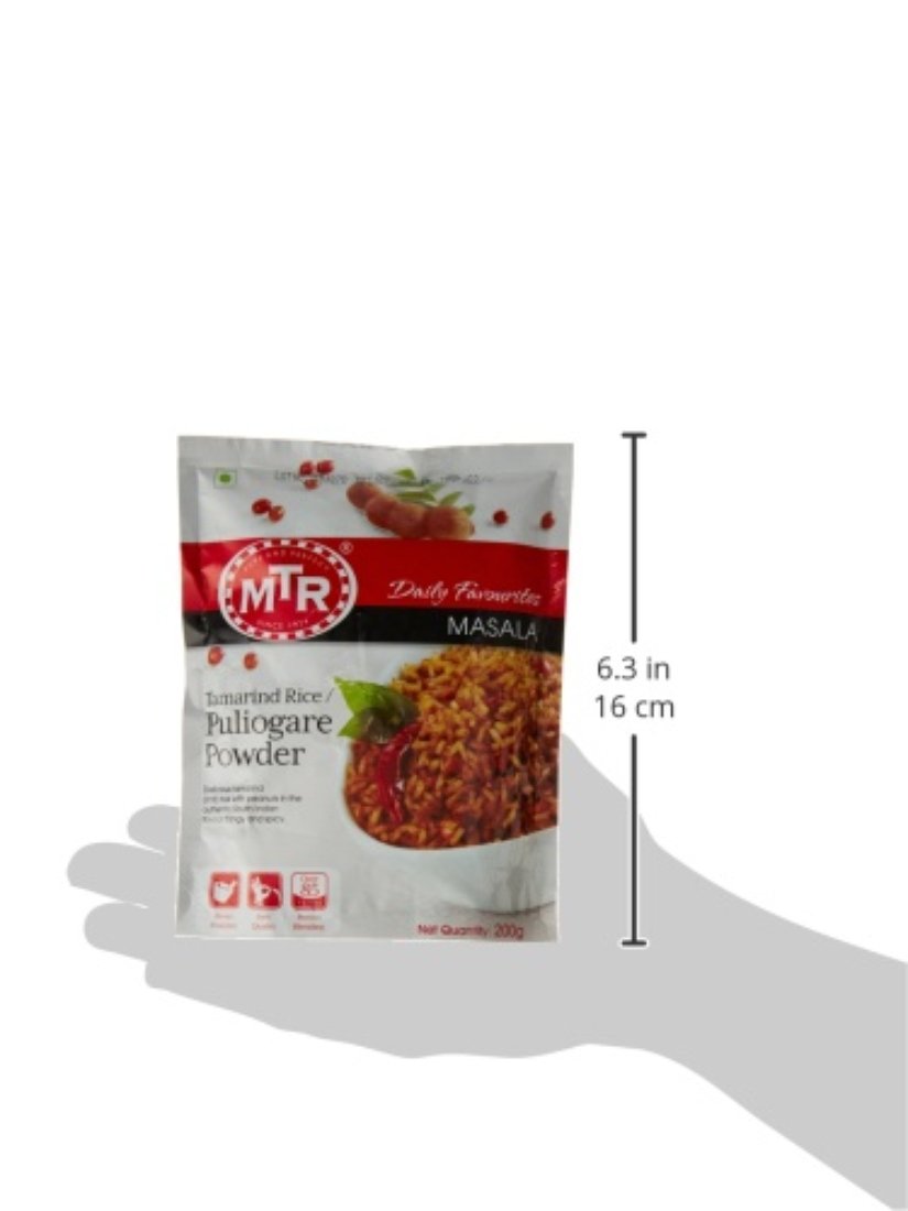 MTR Spice Puliyogare Powder 200g - Authentic Indian Tamarind Rice Mix | Perfect for Quick Meals, Lunch Boxes & Festive Cooking