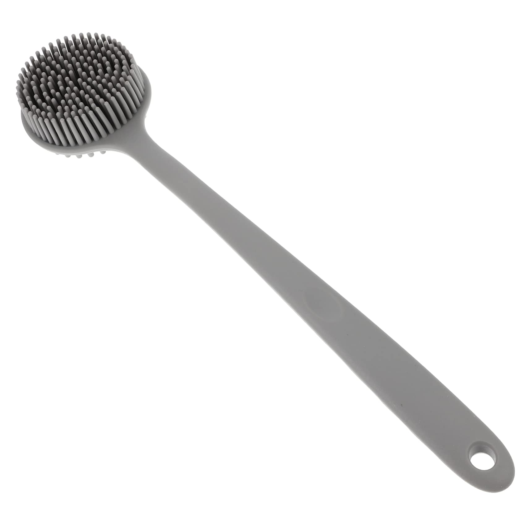 Minkissy Long Handle Body Brush for Shower & Bath - Soft Silicone Bristles, Exfoliating & Massaging - Perfect for Back Scrubbing, Dry Brushing & Spa Relaxation at Home
