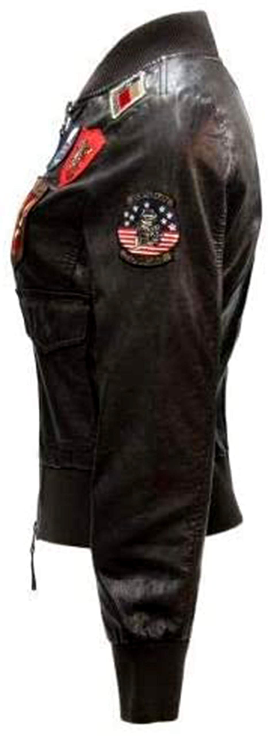 SpazeUp Women's Lambskin Leather Jacket - Genuine Black Leather Jacket Inspired by Kelly McGillis | Perfect for Casual Outfits, Biker Style & Night Out