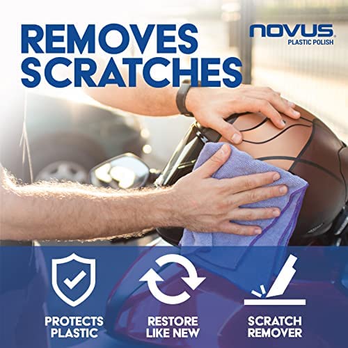 NOVUS-PK1-2 Plastic Clean & Shine Kit - Fine & Heavy Scratch Remover with Polish Mates Pack (2oz Bottles) | Car Detailing, Motorcycle Care, Boat & RV Maintenance