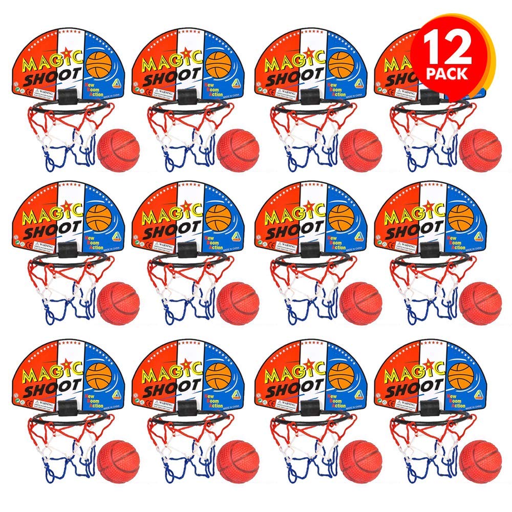 ArtCreativity 12-Pack Mini Basketball Game Set for Kids - Indoor Fun & Party Favors