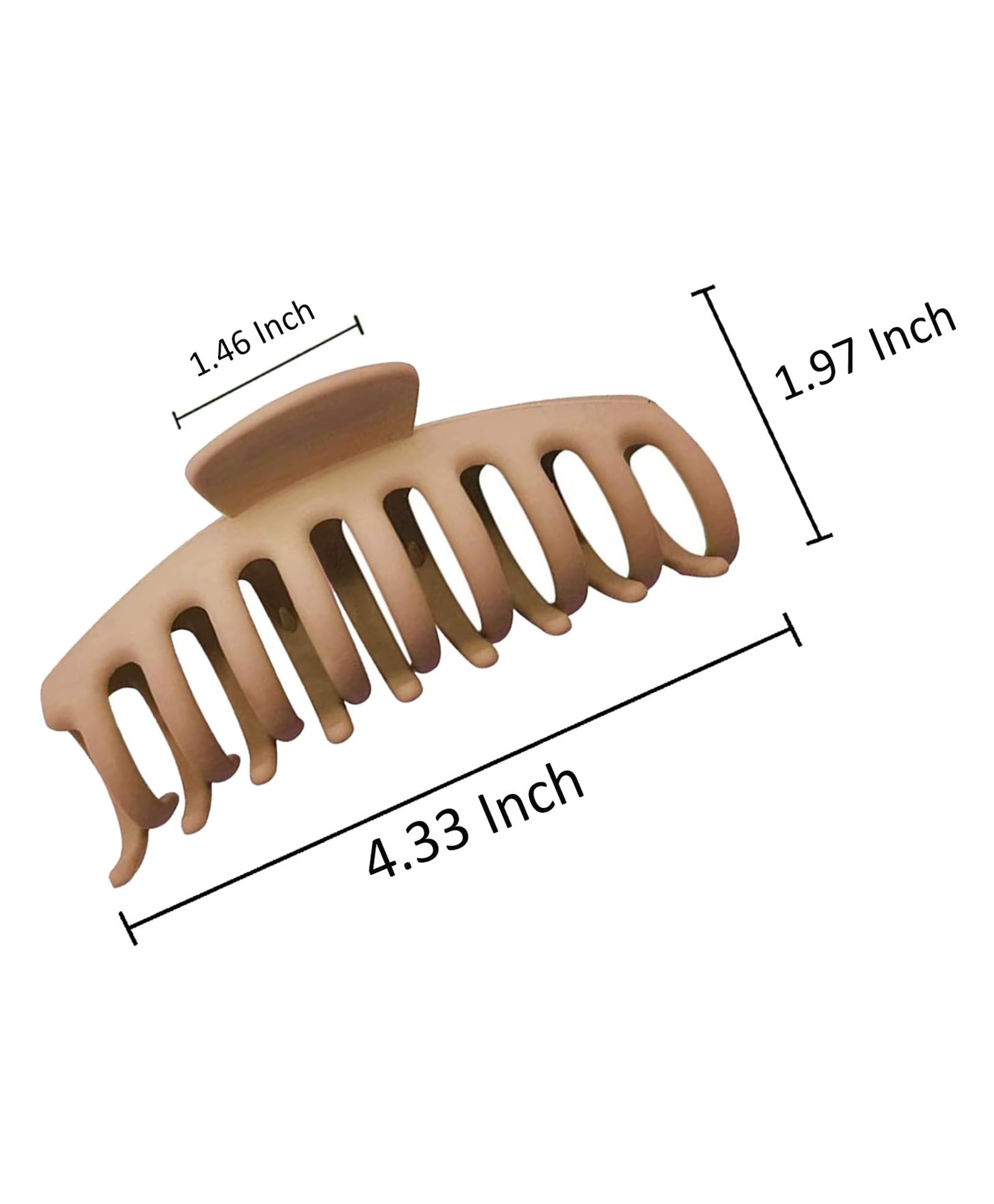 SYGA Large Hair Claw Clips for Women - Strong Hold Hair Clips for Long Thick Hair - 2 Pack (Skin Color & Black) - Perfect for Ponytails, Buns & Everyday Hairstyles