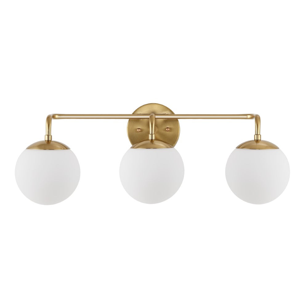 Louis Parisian Globe Metal & Frosted Glass Modern LED Vanity Mirror - Contemporary Makeup Mirror with Adjustable Lighting for Dressing Room, Bedroom, and Bathroom