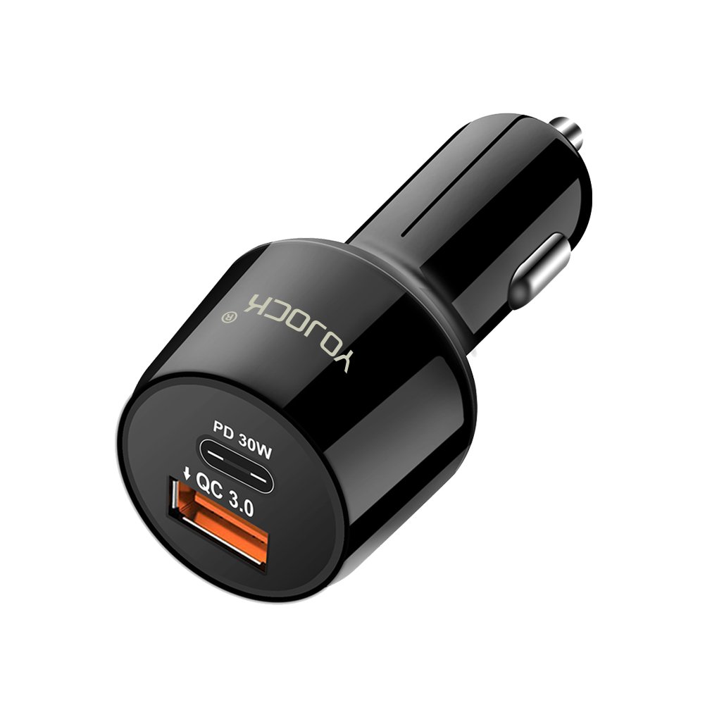 48W USB C Car Charger Adapter - Fast Charging with Power Delivery & QC 3.0 - Compatible with iPhone 13/12/11 Pro/XR/XS Max/8 Plus, Galaxy S21, iPad Pro/MacBook Air - Perfect for Road Trips & Daily Commuting
