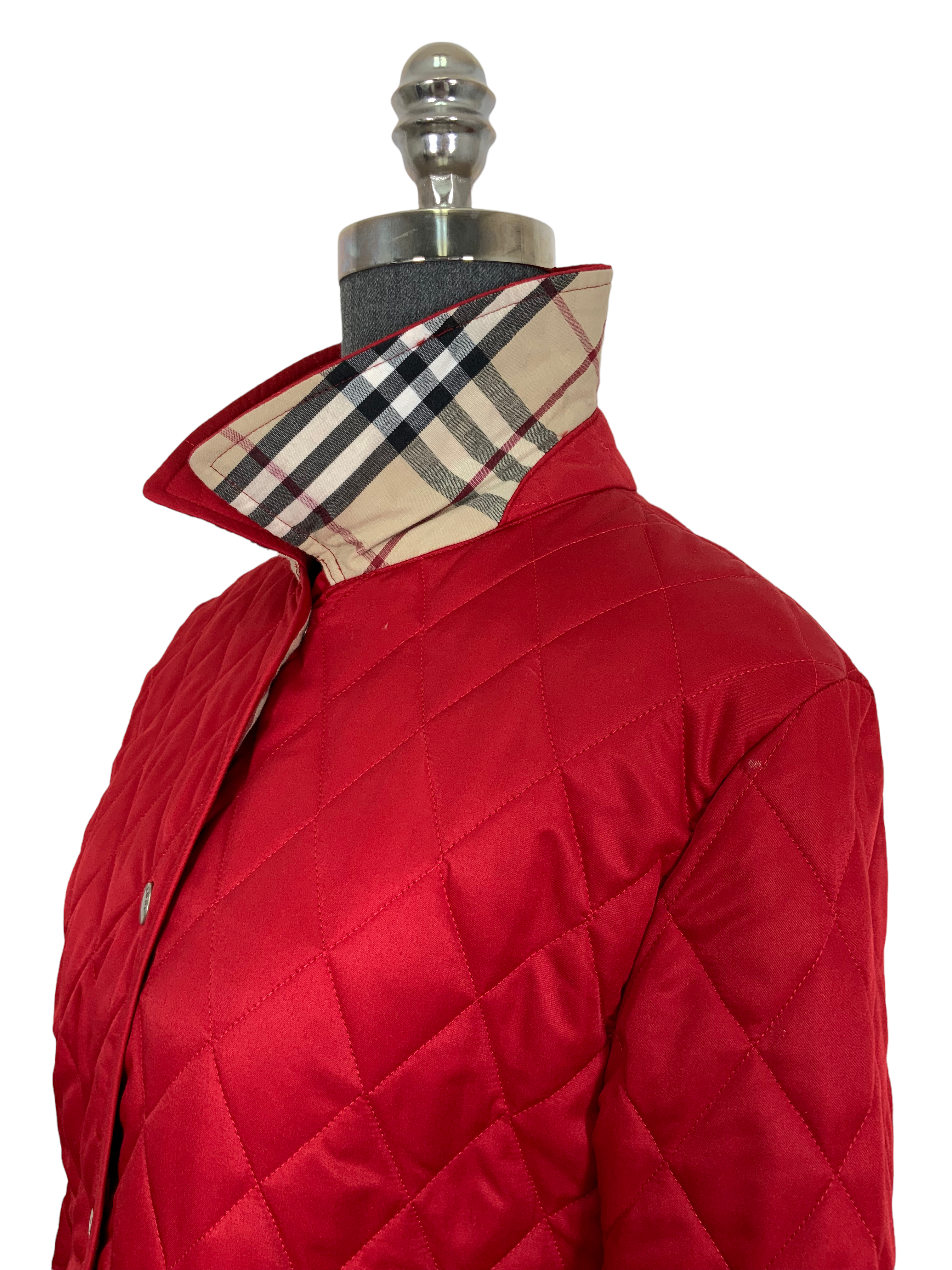 Burberry London Diamond Quilted Jacket for Women - Size Small | Luxury Quilted Coat with Diamond Pattern | Perfect for Fall, Winter & Formal Occasions