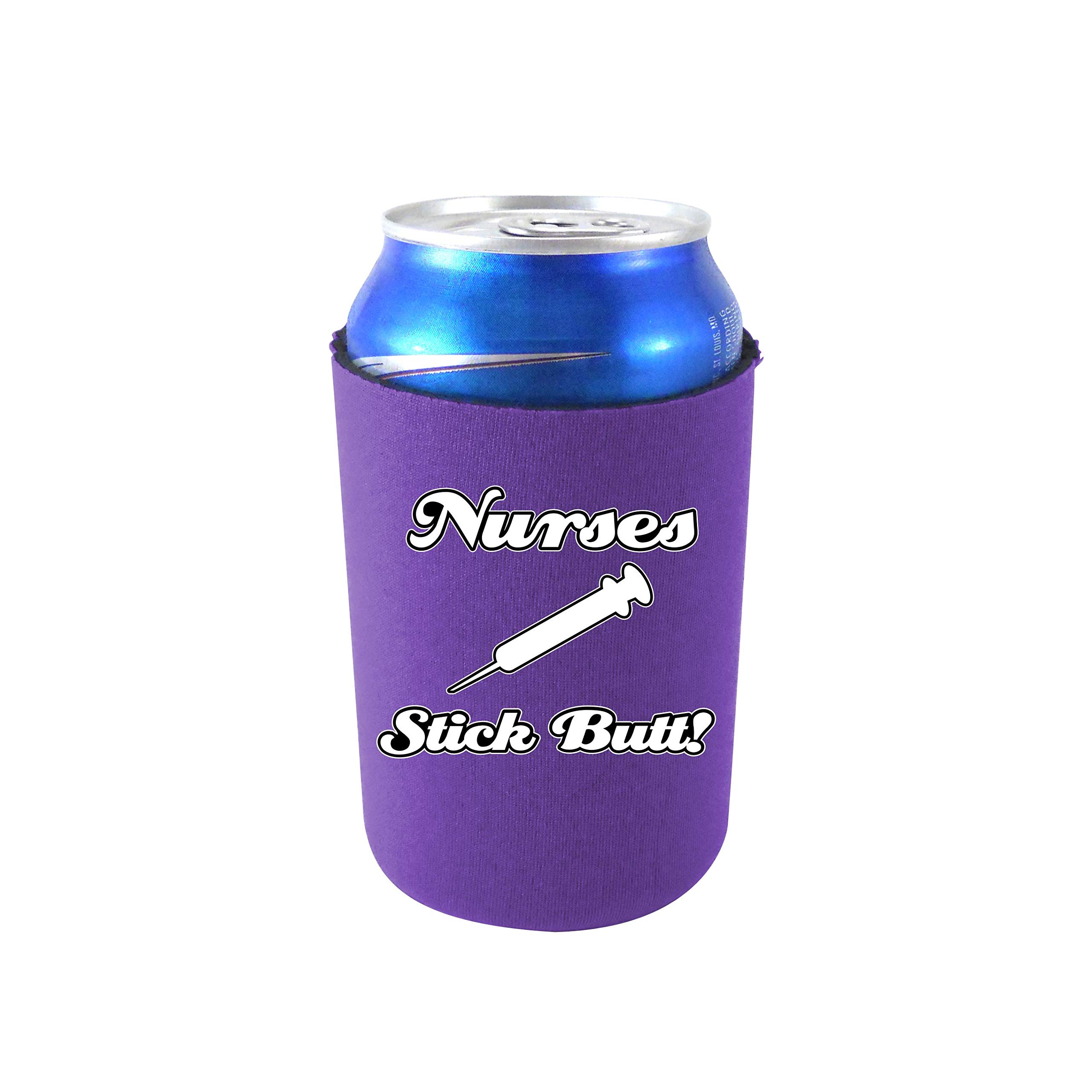 Collapsible Can Coolie for Nurses - Purple Insulated Beer Sleeve (1 Pack) - Perfect for Hospitals, Parties, and Outdoor Events