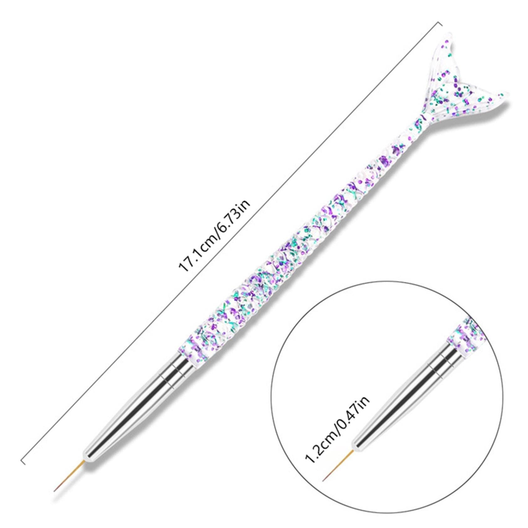3Pcs Christmas Nail Brushes Set - Single Head Liner Brush, Dotting Pen & Point Drill for DIY Nail Art Designs | Perfect for Holiday Manicures, Nail Salons & Home Nail Care