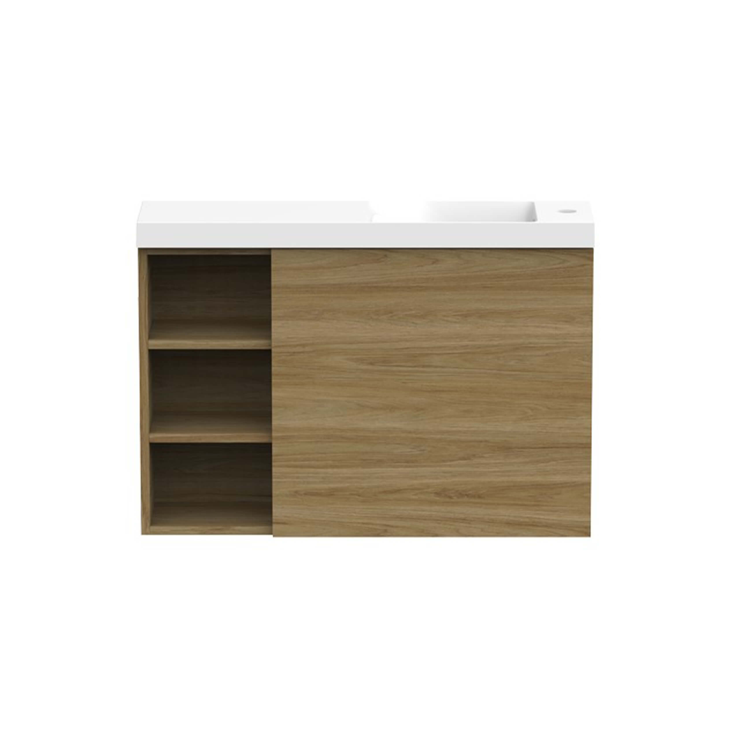 ADP Petite Wall Mounted Bathroom Vanity 800mm - Compact Space-Saving Design for Small Bathrooms, Powder Rooms & Apartments