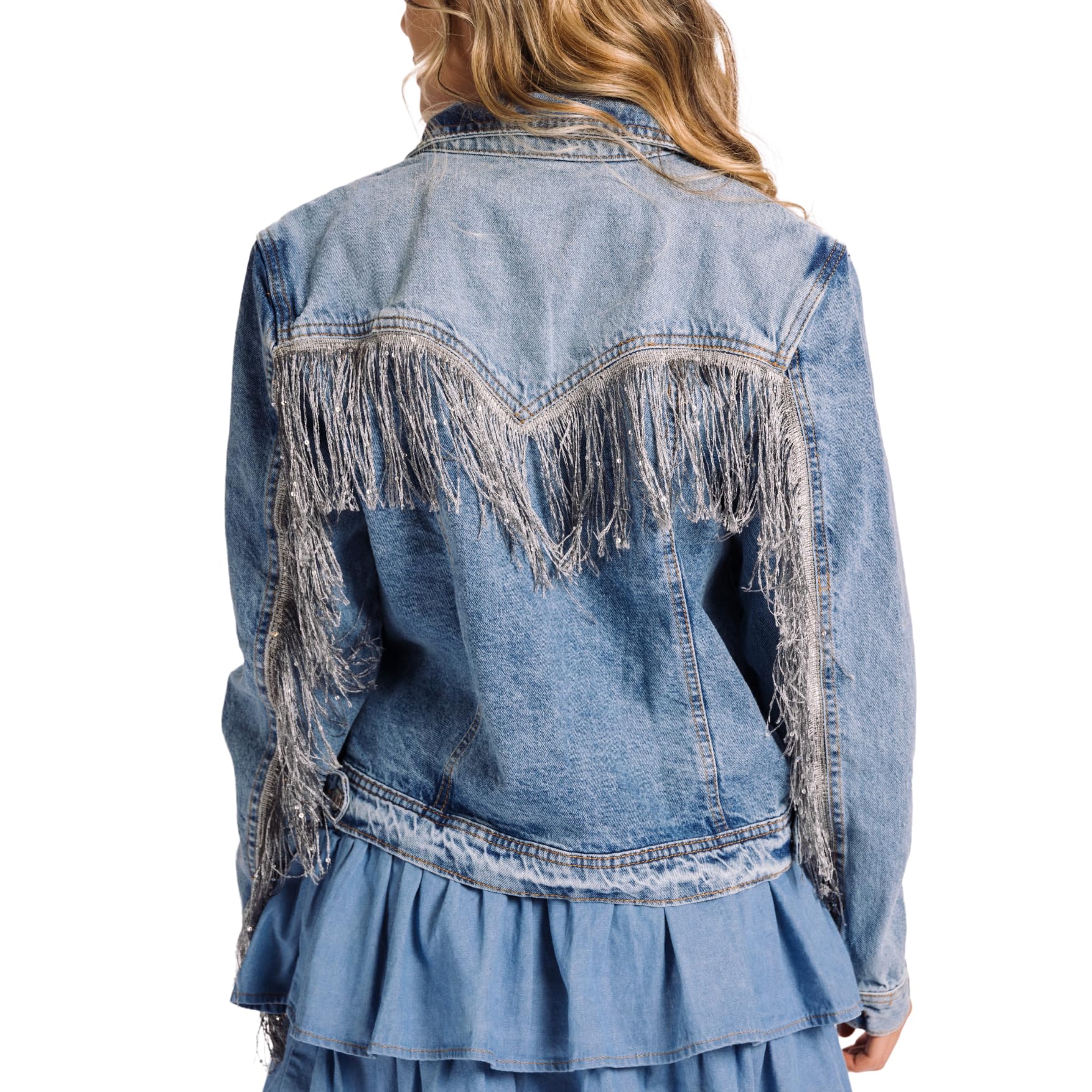 A Bohemian Rhapsody: The Fringe Denim Jacket That Stole the Show
