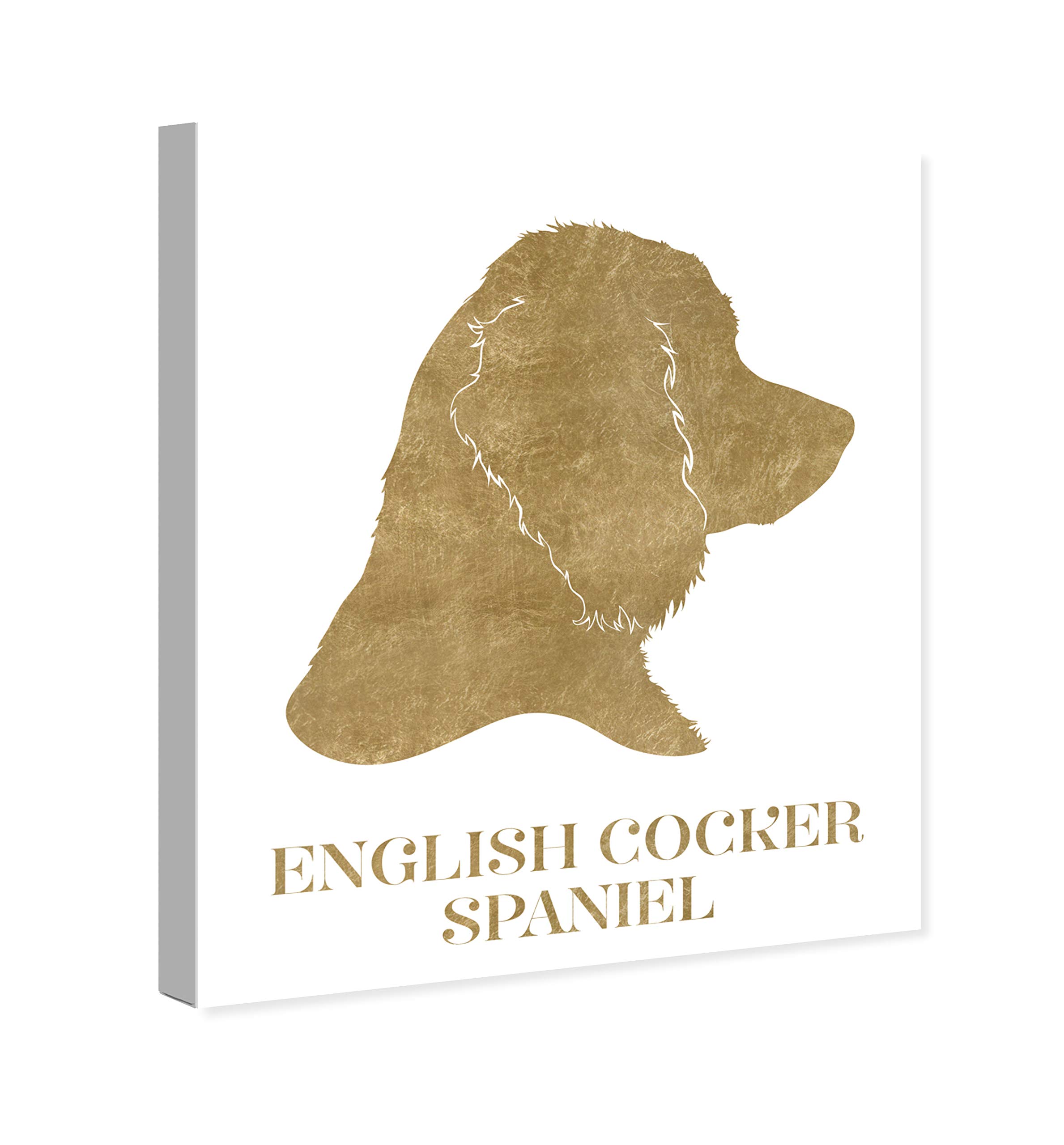 Oliver Gal Artist Co. English Cocker Spaniel Canvas Wall Art - 36x45 Inch Gold & White Animal Print - Modern Home Decor for Living Room, Bedroom & Office