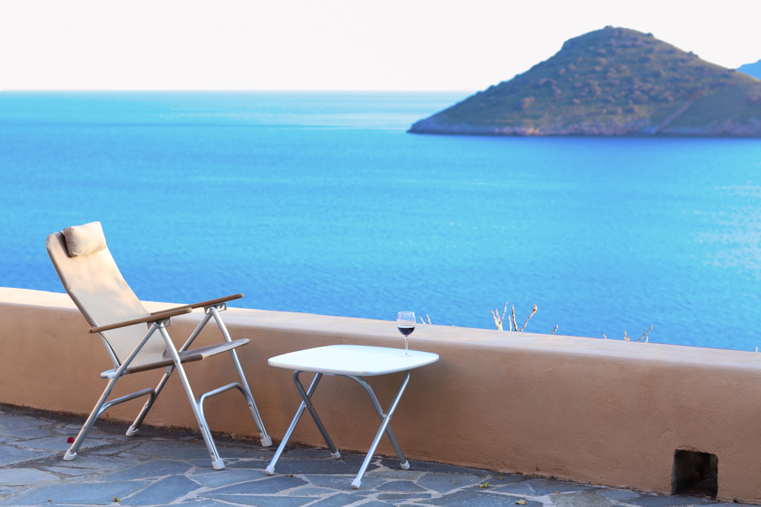 FORMA MARINE Folding Boat Table 24x24 Inches - Adjustable Height 19.4