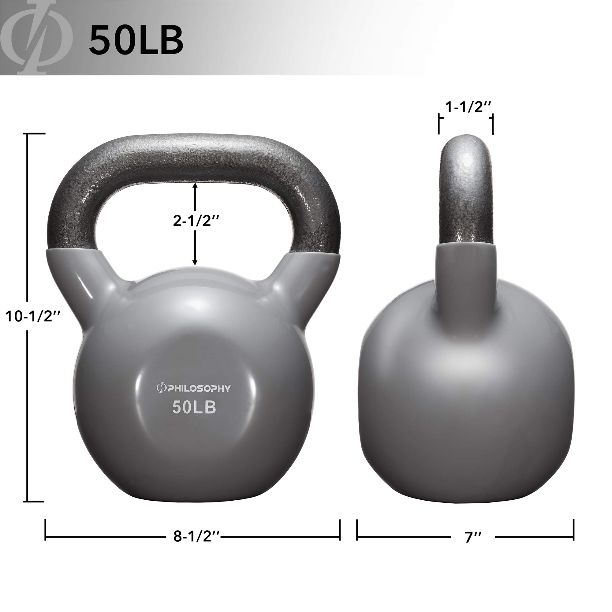 Premium Vinyl Coated Cast Iron Kettlebell Weights for Home & Gym Workouts - Strength Training Equipment for CrossFit, HIIT & Functional Fitness