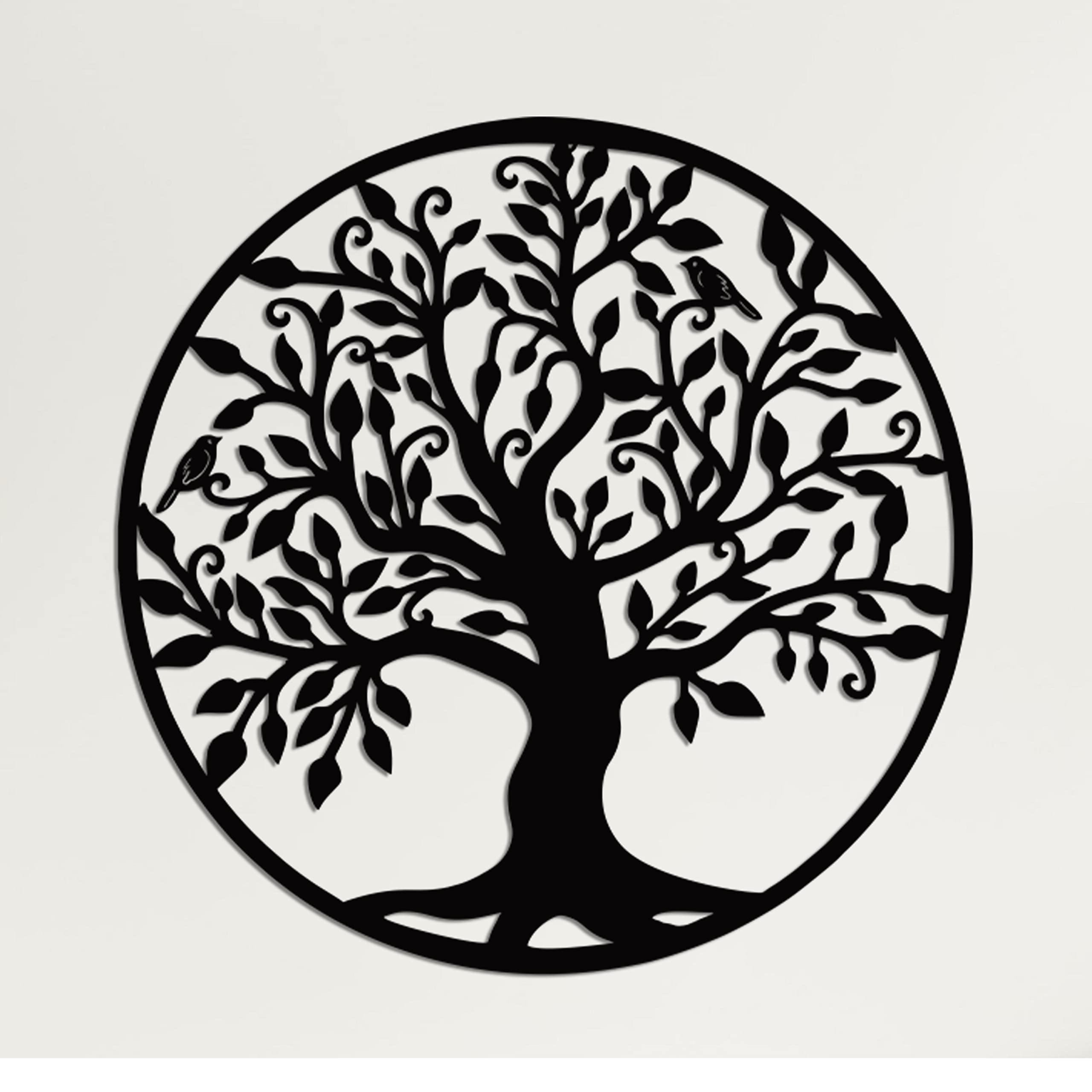 DEKADRON Metal Wall Art - Tree of Life Wall Decor for Home & Office - Family Tree Metal Wall Hanging for Bedroom, Living Room - 23