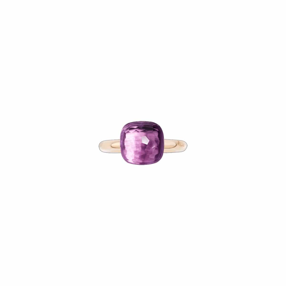 Amethyst Nudo Classic Ring - Genuine Purple Gemstone Jewelry for Women, Elegant & Timeless Design, Perfect for Weddings, Parties & Everyday Wear