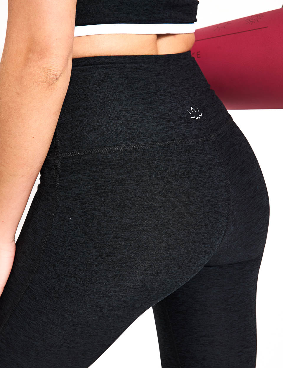 High Waisted Yoga Pants for Women - Darkest Night - Stretchy Workout Leggings for Gym, Running & Lounge Wear